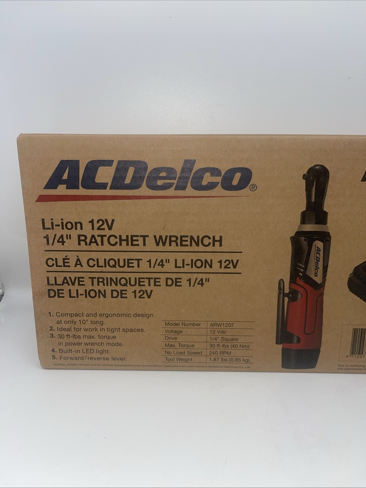ACDelco ARW1207 Li-ion 12V 1/4″ Ratchet Wrench