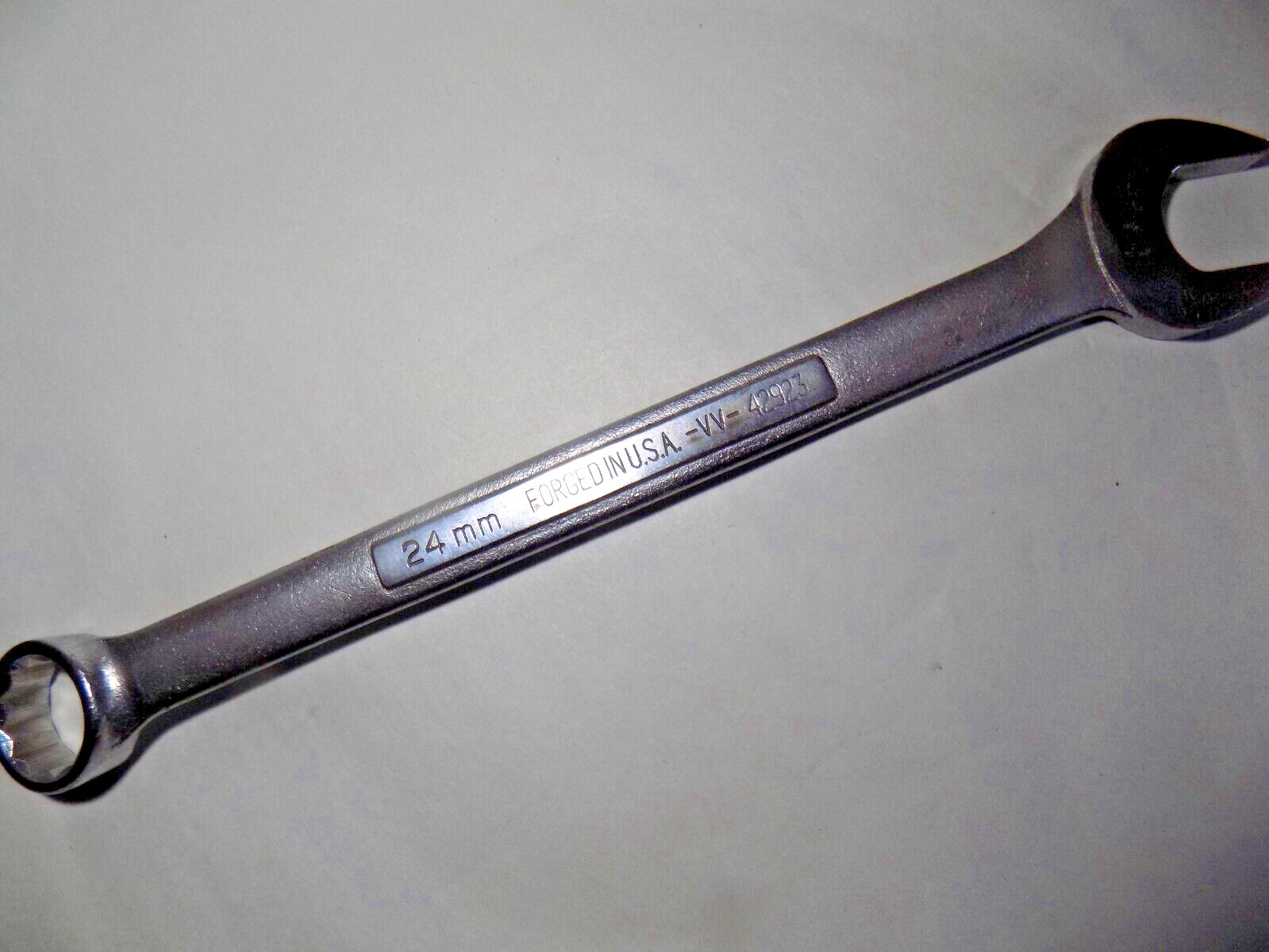 USA Craftsman 42923 -VV- 24MM Combo Wrench-Etching Removed