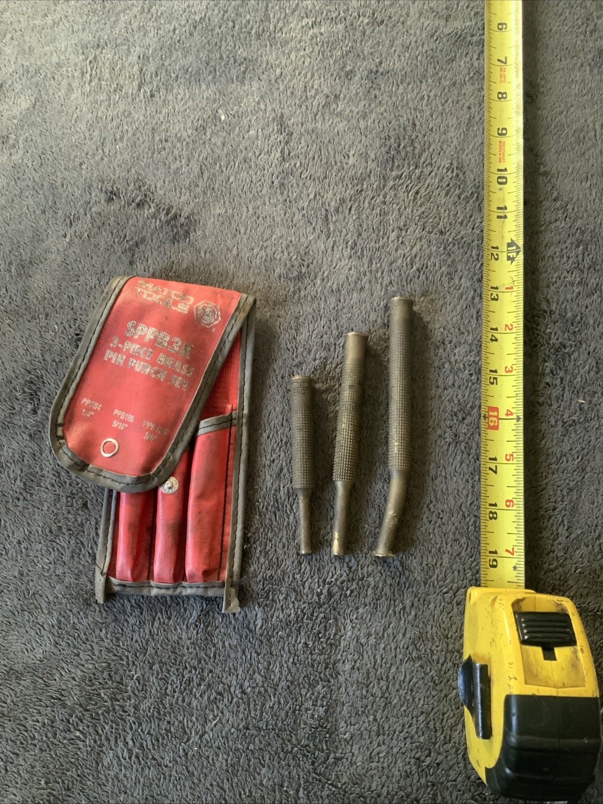 Matco Sppb3k, 3pc Brass Punch Set, Used….see Pics….1 Is Bent
