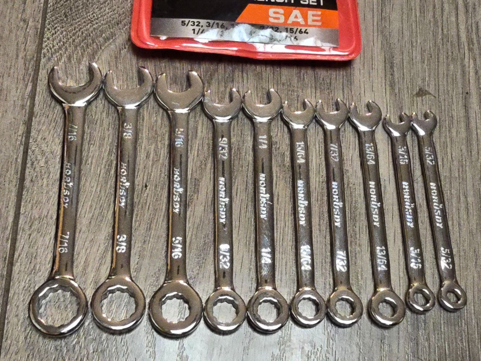 Horusdy Pro Tools 10pc SAE Midget / Mini Combination Wrench Set 5/32″ to 7/16″