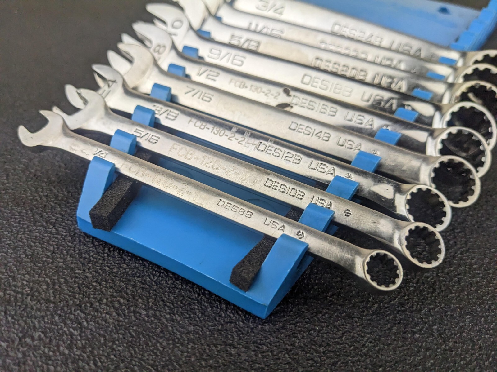 #bk473 Snap On Tools OES Master SAE Spline Short Wrench Set 3/8” – 3/4″ Aviation