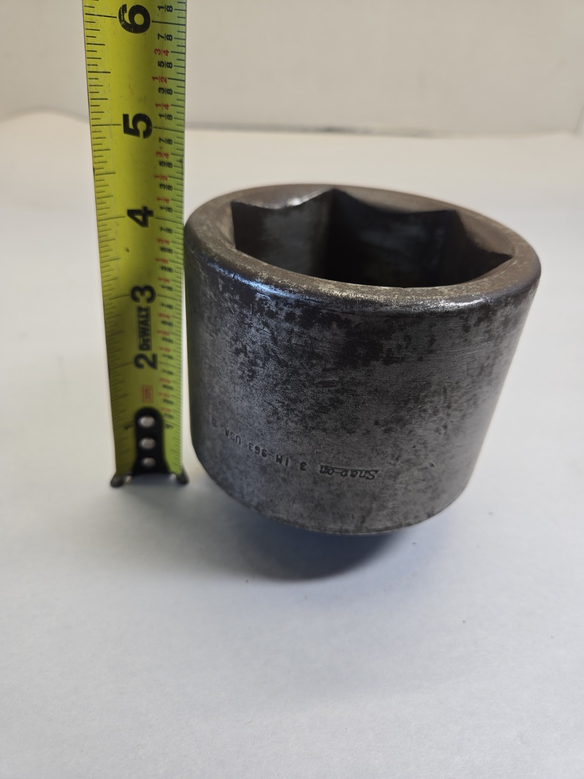 Vintage Snap-on IM963 3″ 1″ Drive 6 Point Shallow Impact Socket USA Heavy Duty