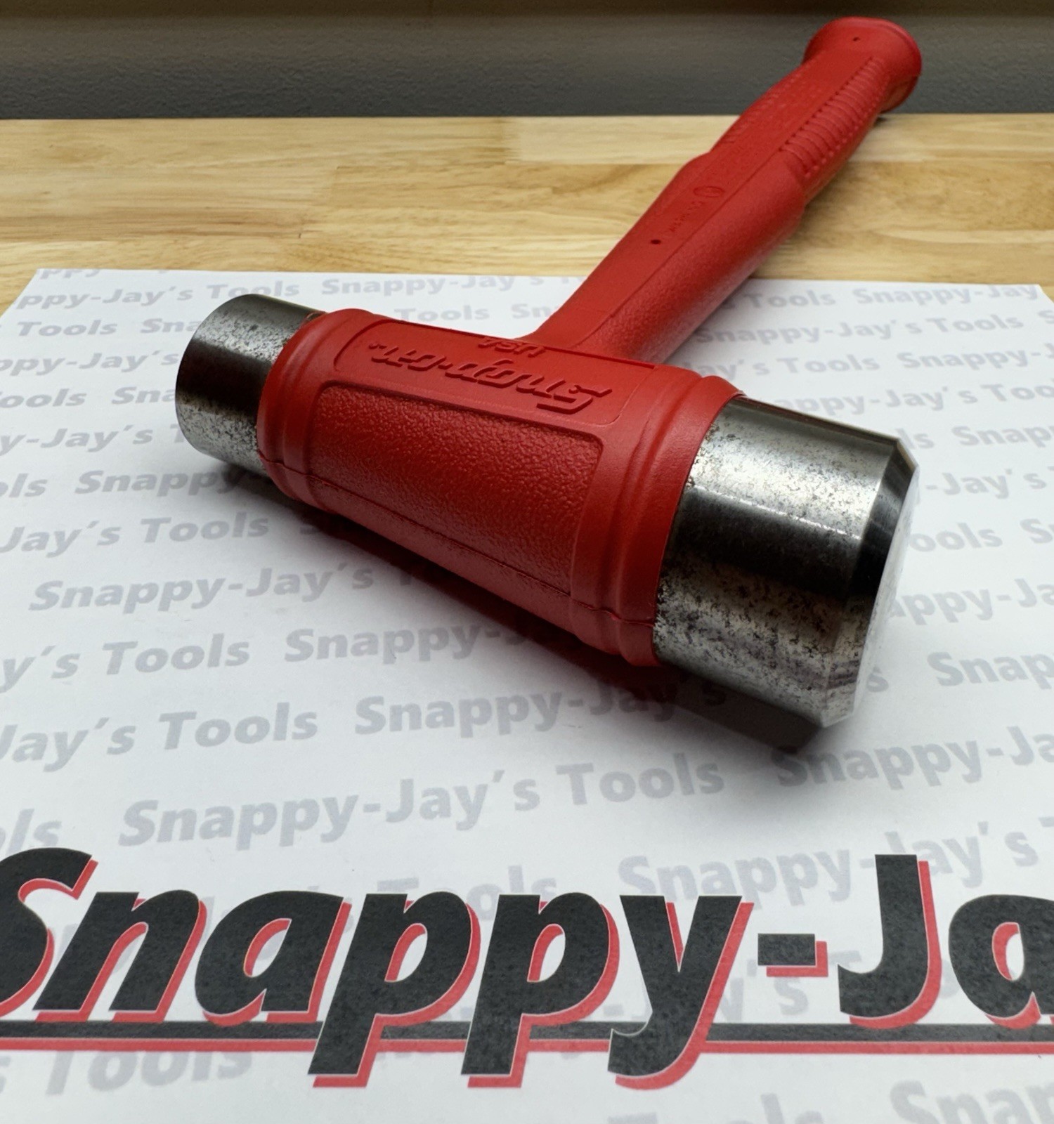 Snap-on Tools USA NEW RED 32oz / 907g Dual-Face Drilling Dead Blow Hammer HSSD32