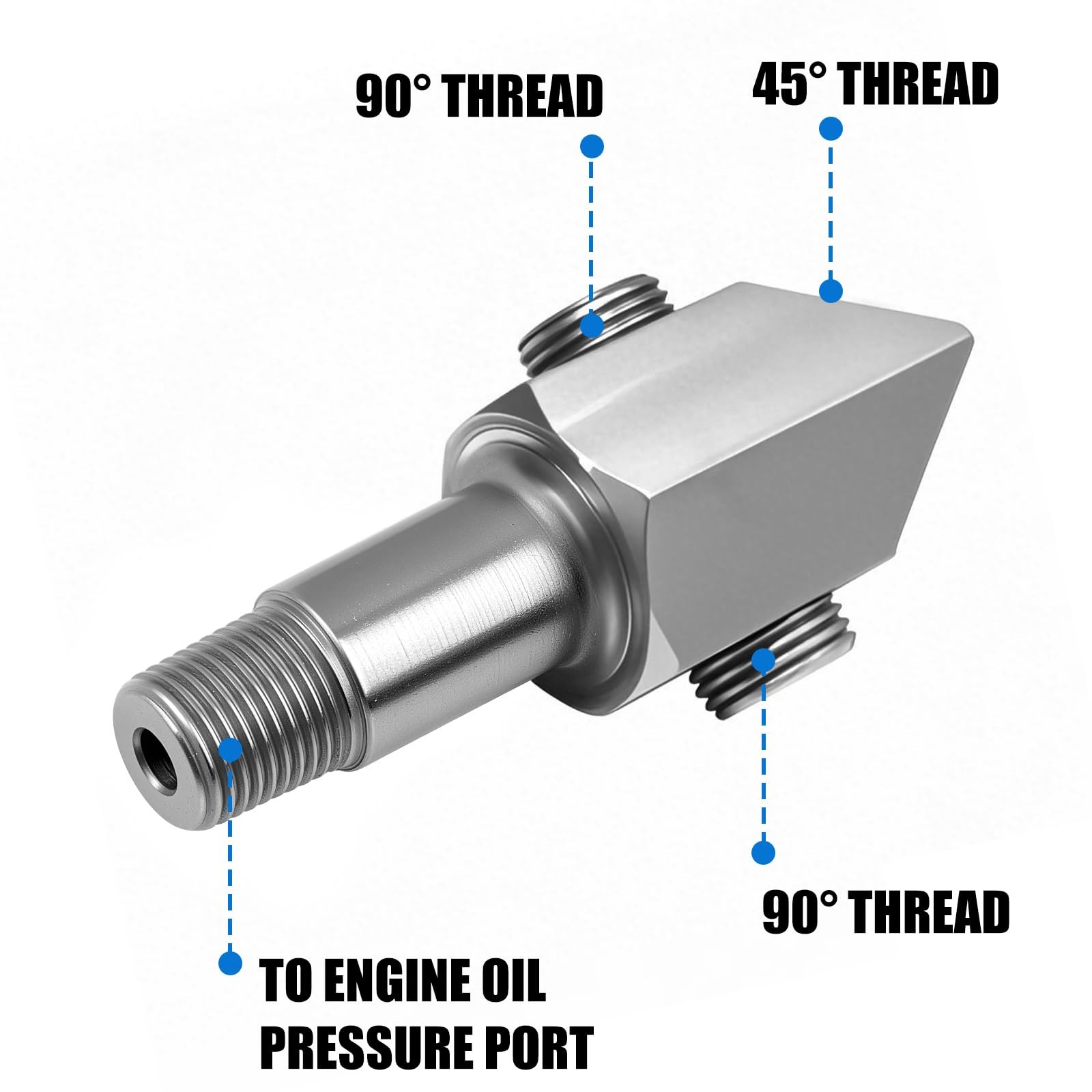 Oil Pressure Sensor Thread Adapter for Chevy Small Block Engines 305 350