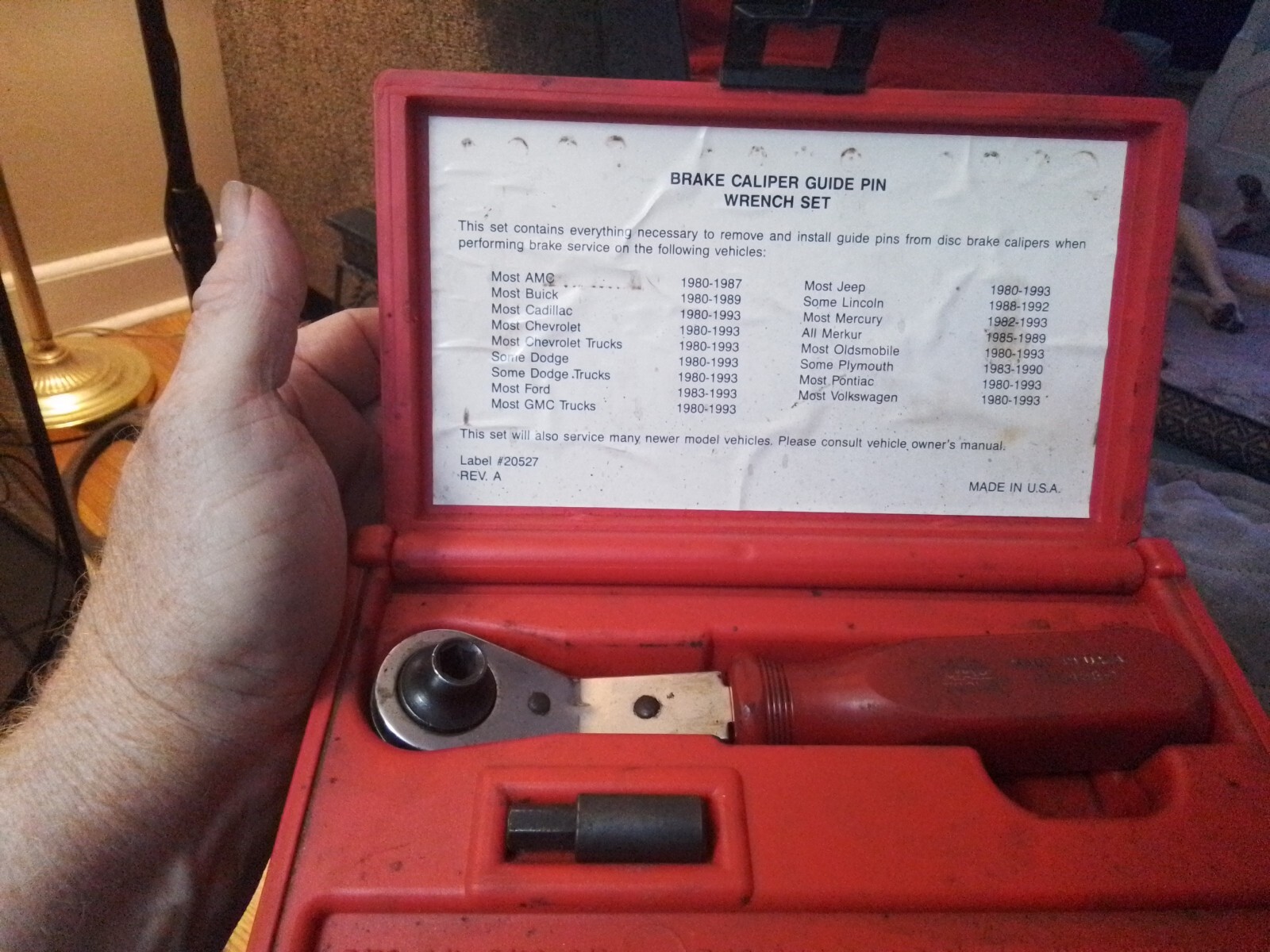MAC TOOLS bt5458 brake caliper bit wrench Kit