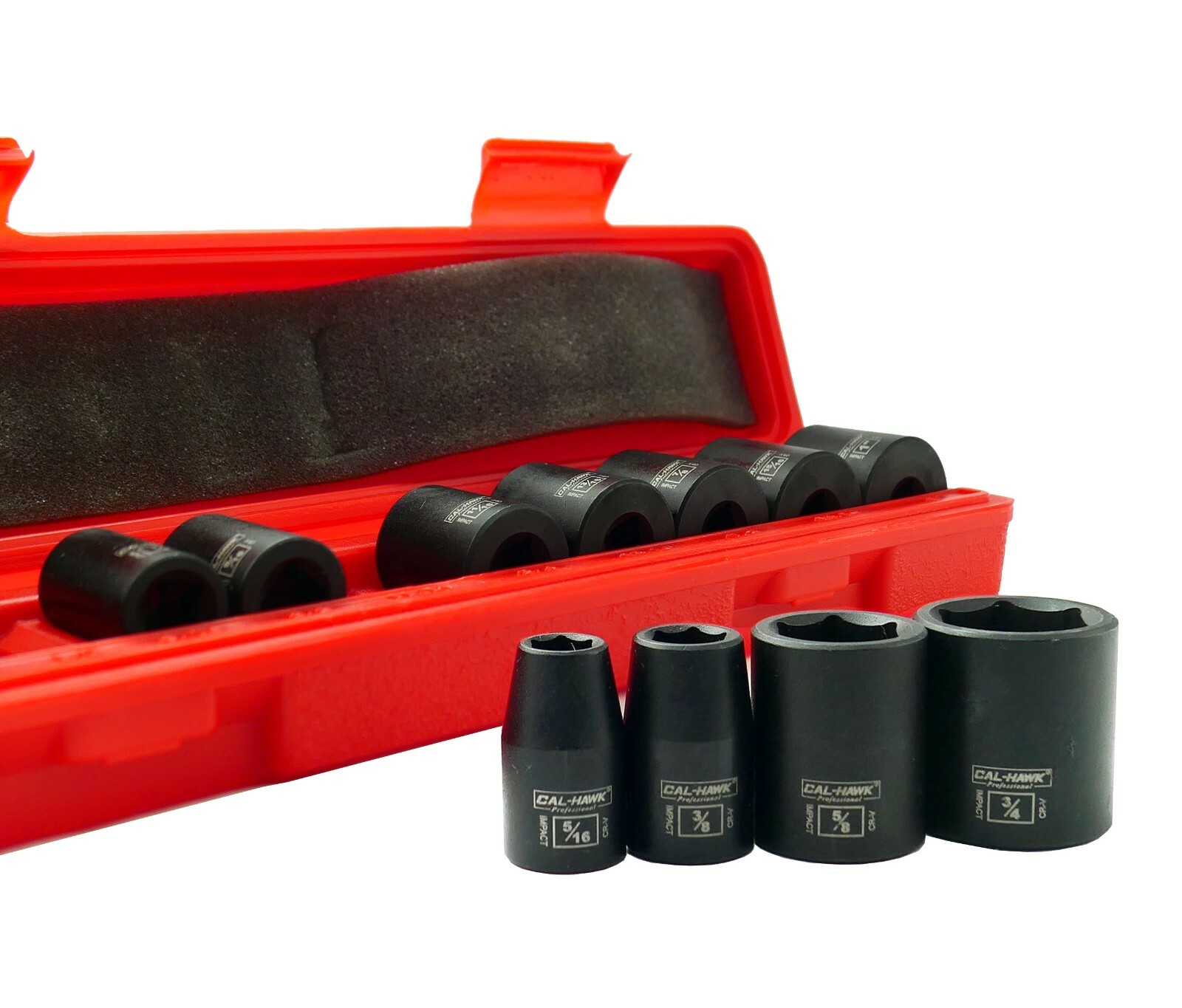 24 pc 3/8″Dr. 6 POINT SAE Standard & Deep Impact Socket Chrome Vanadium CRV Set