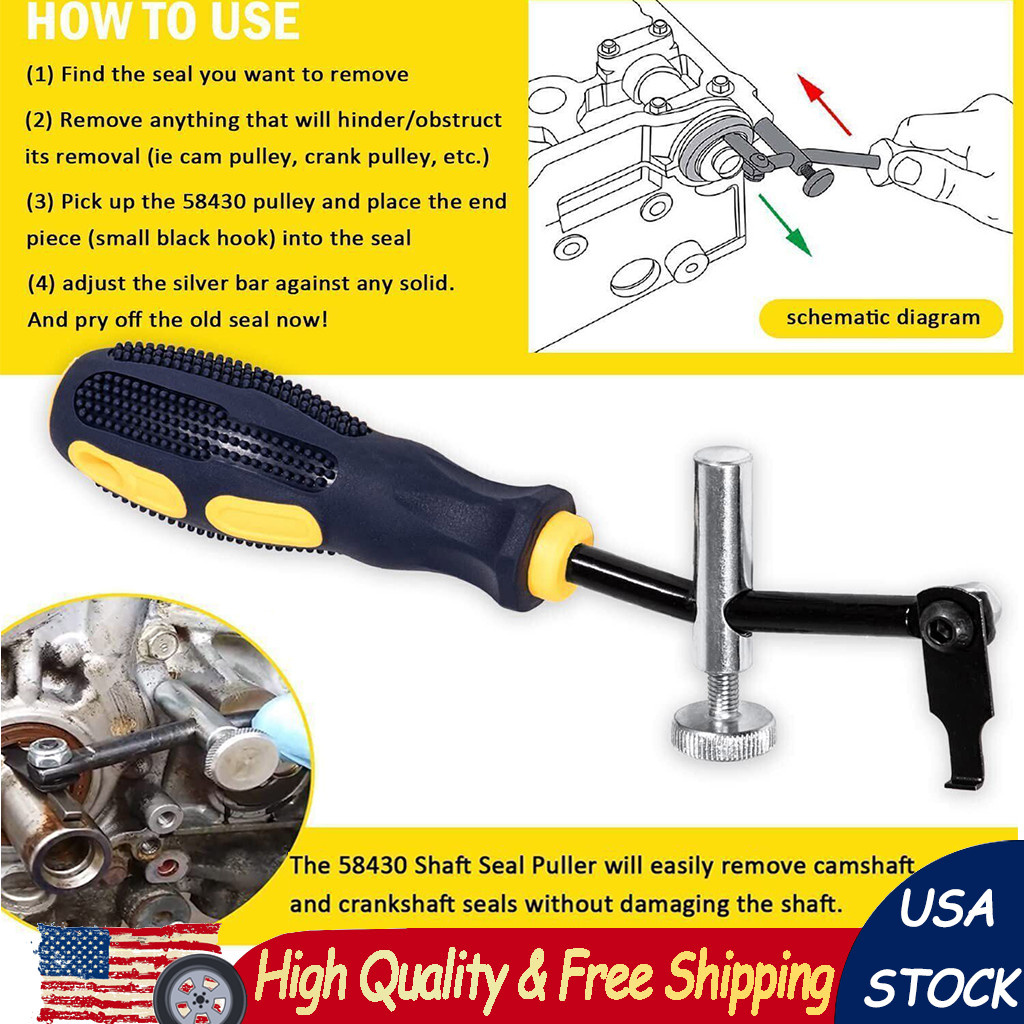 58430 Shaft Type Seal Puller with 58500 Hook for Camshaft 56750 Blind Oil Seal