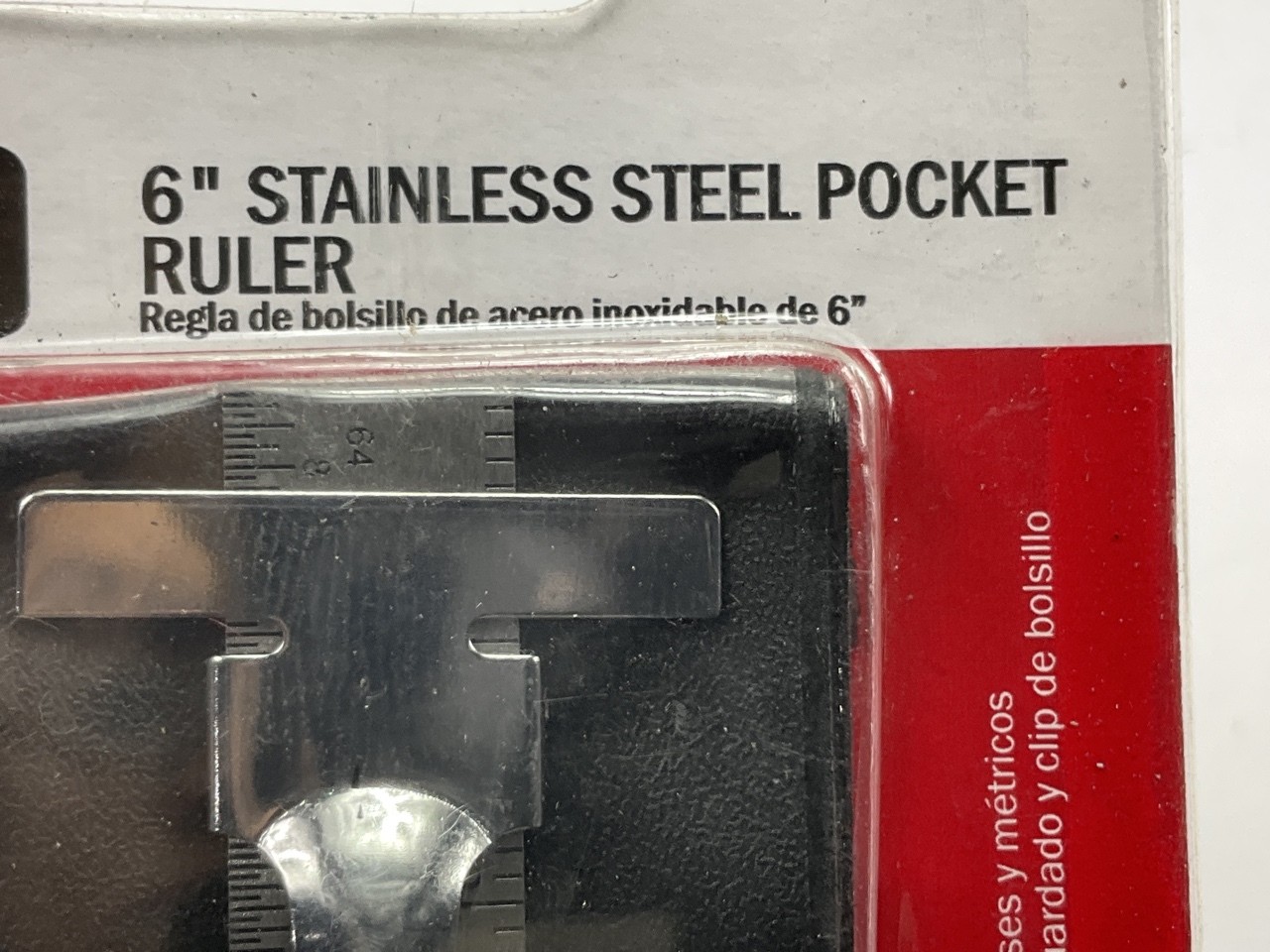 Mechanics Best TR25353 Stainless Steel Pocket Ruler Tools 6″ Inch