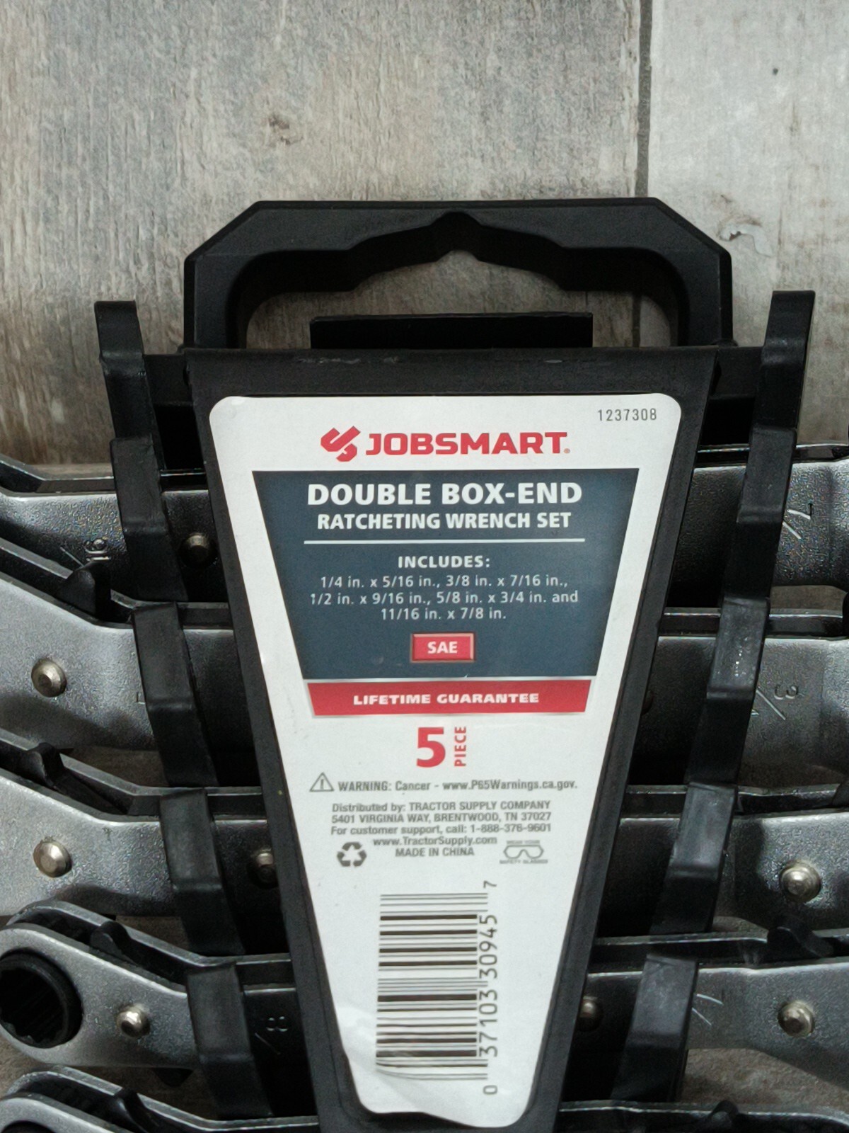 5pcs Double Box-End Ratching Wrench Set By JobSmart SAE 1/4-7/8