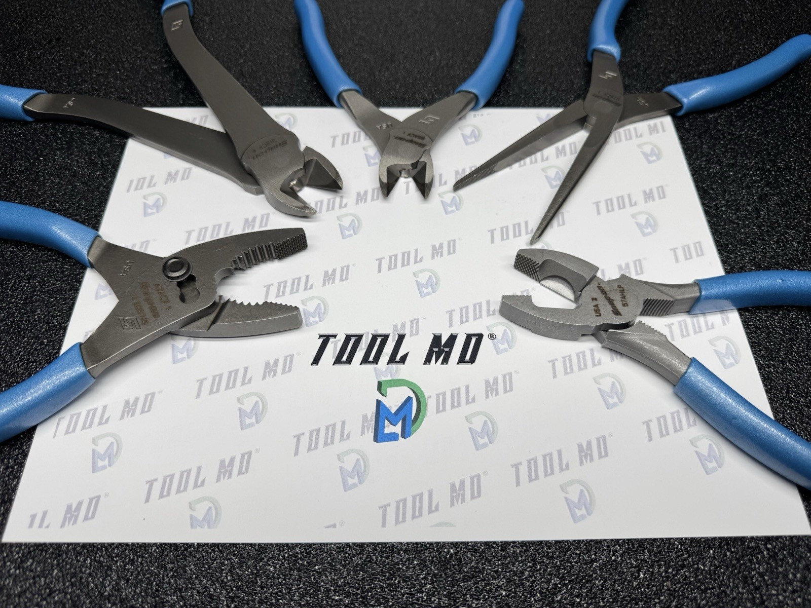 Snap-on Tools USA NOS RARE 5pc PEARL BLUE Plier & Heavy-Duty Cutter Set 312CF
