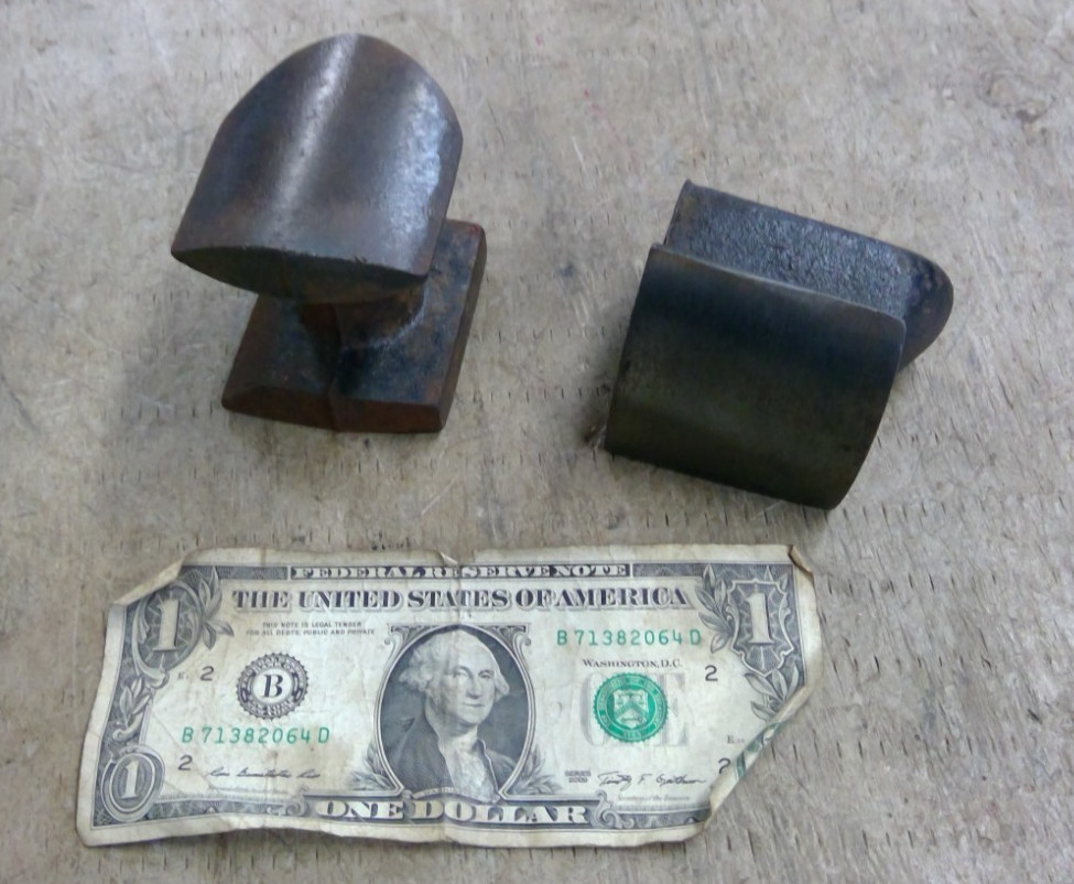 Vintage Used Auto Body Dolly Anvils 2 Piece Lot Unbranded Sheet Metal Tools