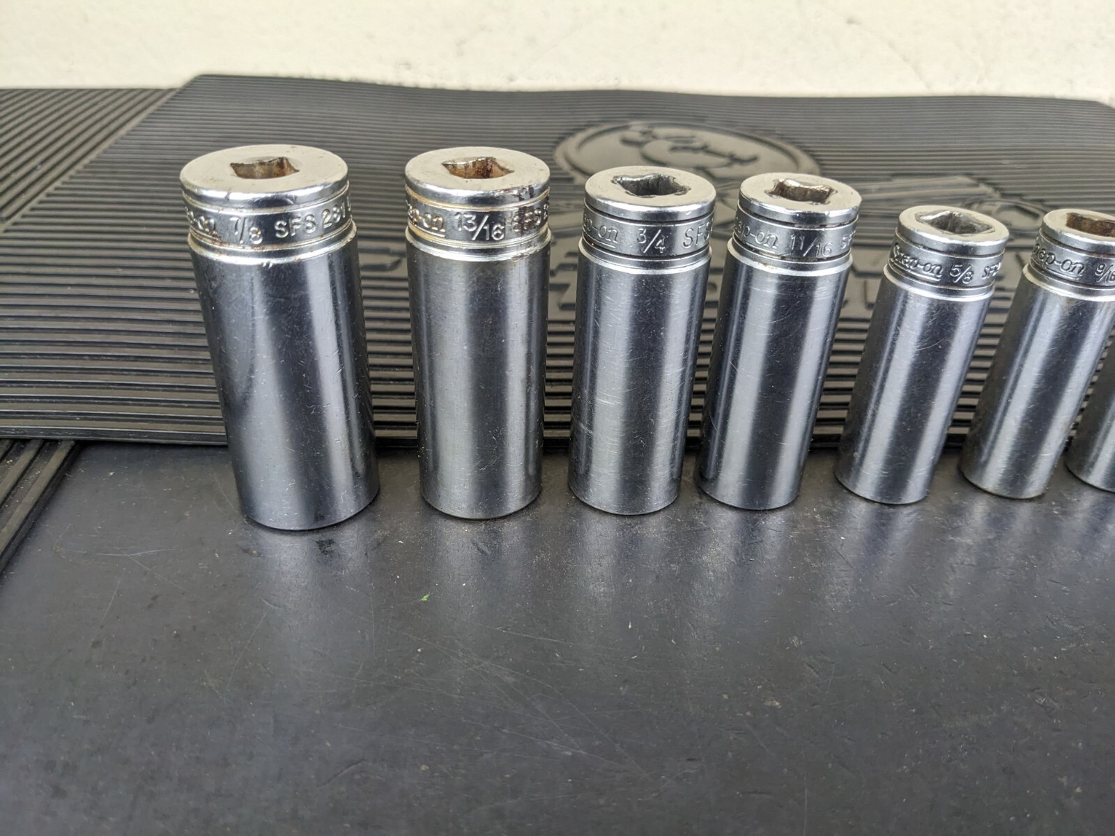 #am154 Snap on Tools 211SFSY 3/8″ Drive Deep Chrome Socket Set Socket Set