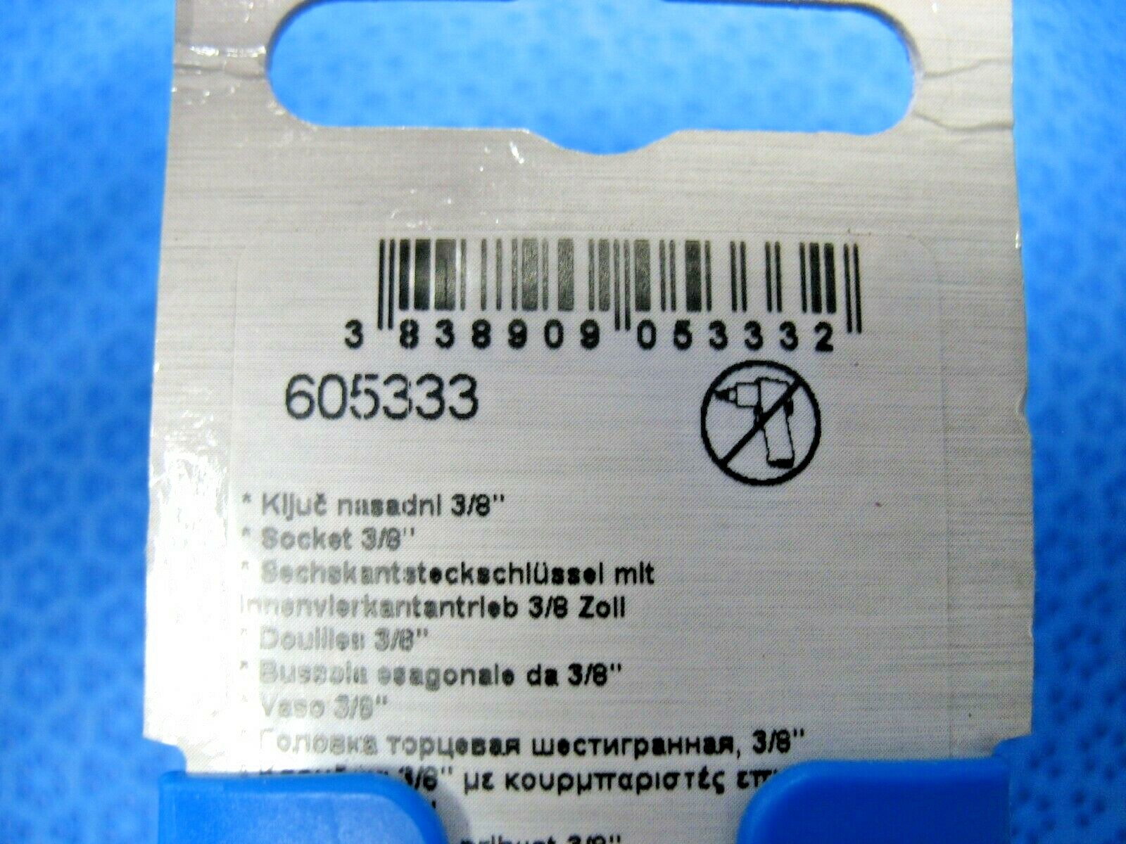 Unior 3/8 Socket 17mm 6 point, 238/1 6p, Dim 17, 605333, New