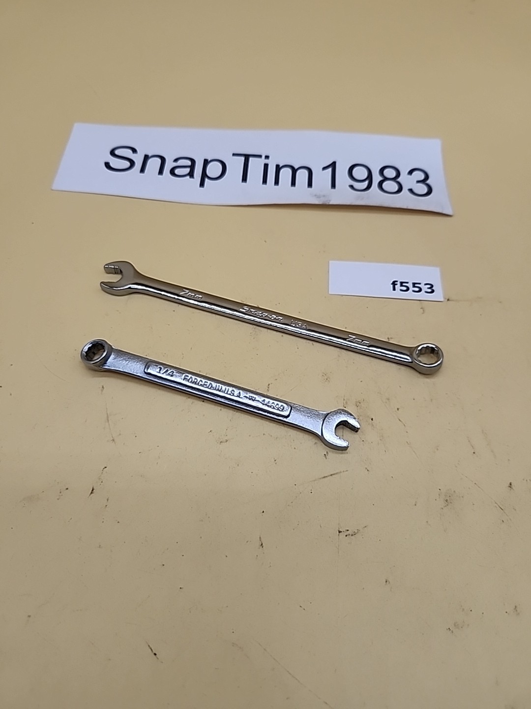 Snap-on 7mm Metric 12pt Flank Dr Combo Wrench SOEXM7 +craftsman VV 44699 1/4″