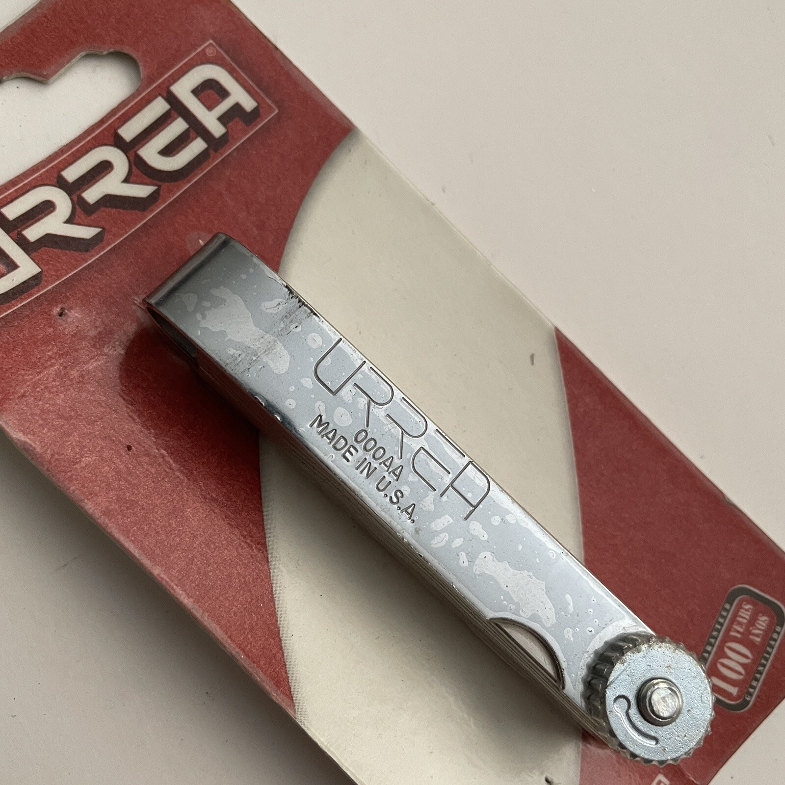 URREA 000AA – 25 Blade Feeler Gauge Folding Measuring Tool Stainless Steel