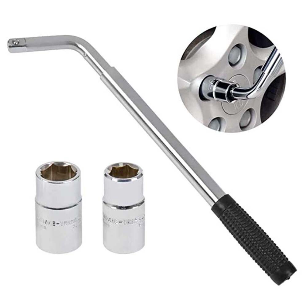 1719 21 23mm Wheel Lug Wrench Standard Sockets Telescoping Extendable Brace Tire