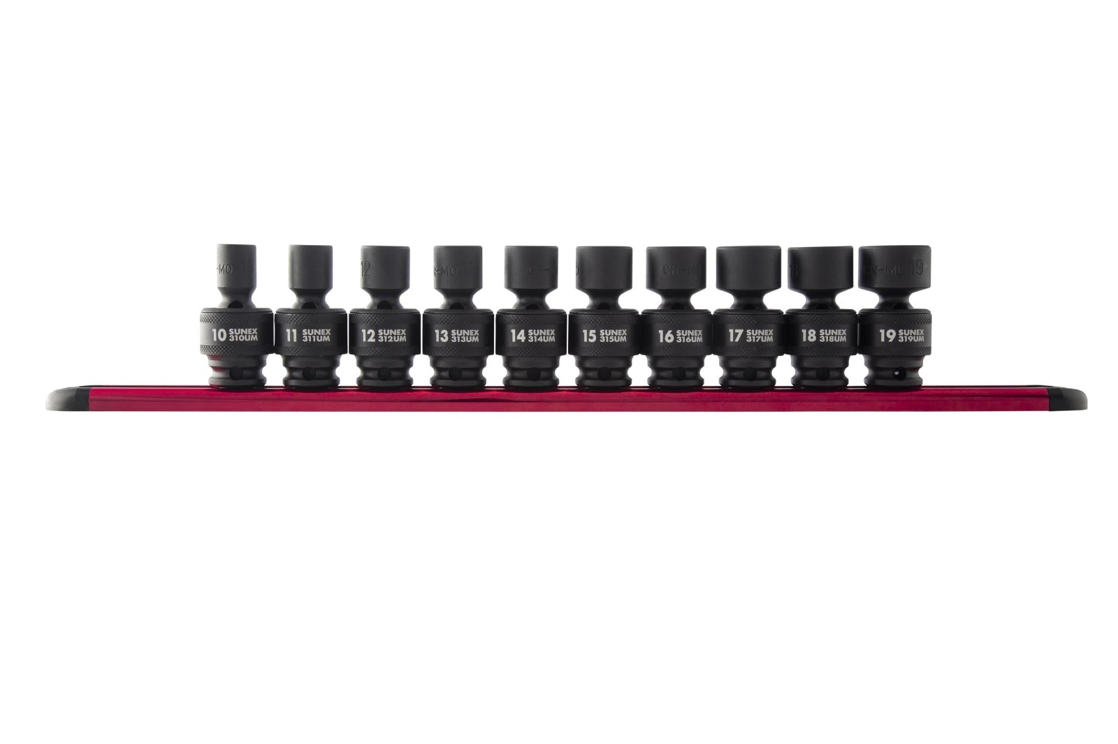 10-Piece 3/8″ Drive Universal Impact Socket Set, Metric 10mm-19mm, Cr-Mo Steel,
