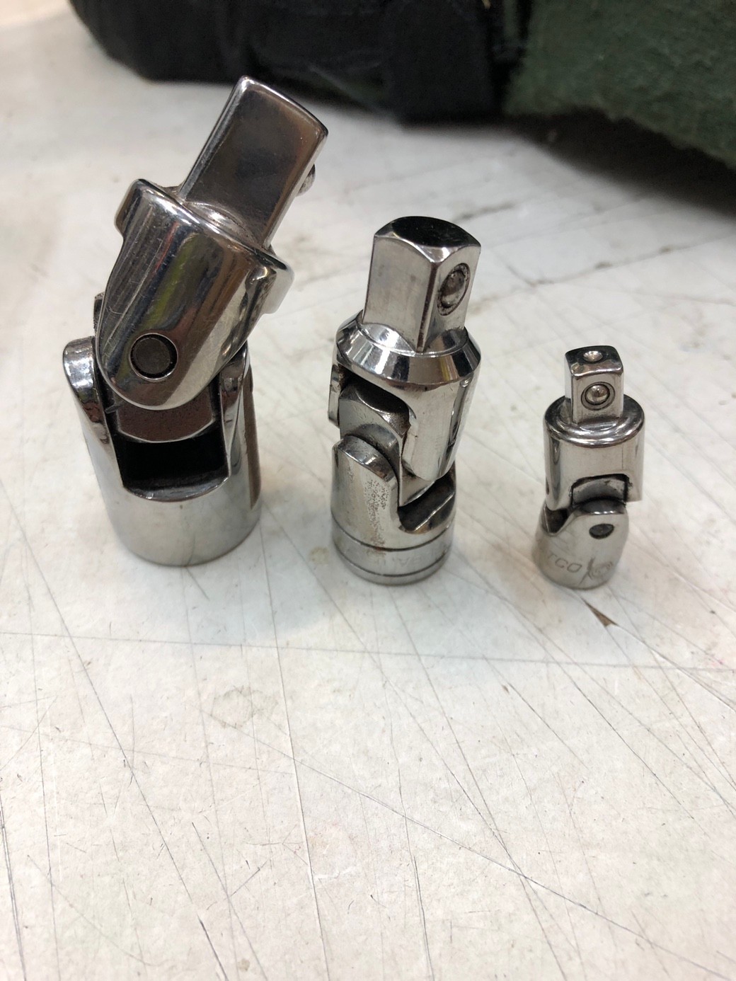 US Military Surplus Premium Universal Joint Lot 3pc 1/2″ 3/8″ 1/4″ Drive Matco U
