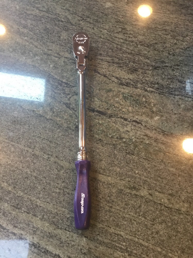 Snap On fhlfd80a 3/8 drive dual 80 hard grip flex head ratchet purple