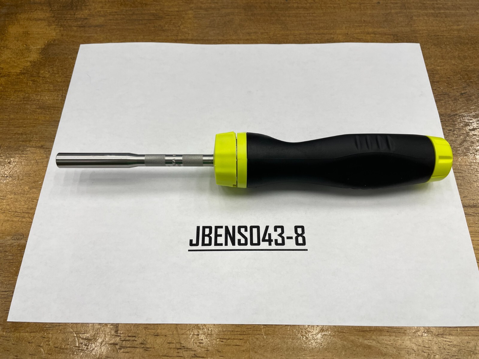 Snap-on Tools NEW HI-VIZ Soft Grip Ratcheting Screwdriver w/ Bits SGDMRC44BHV