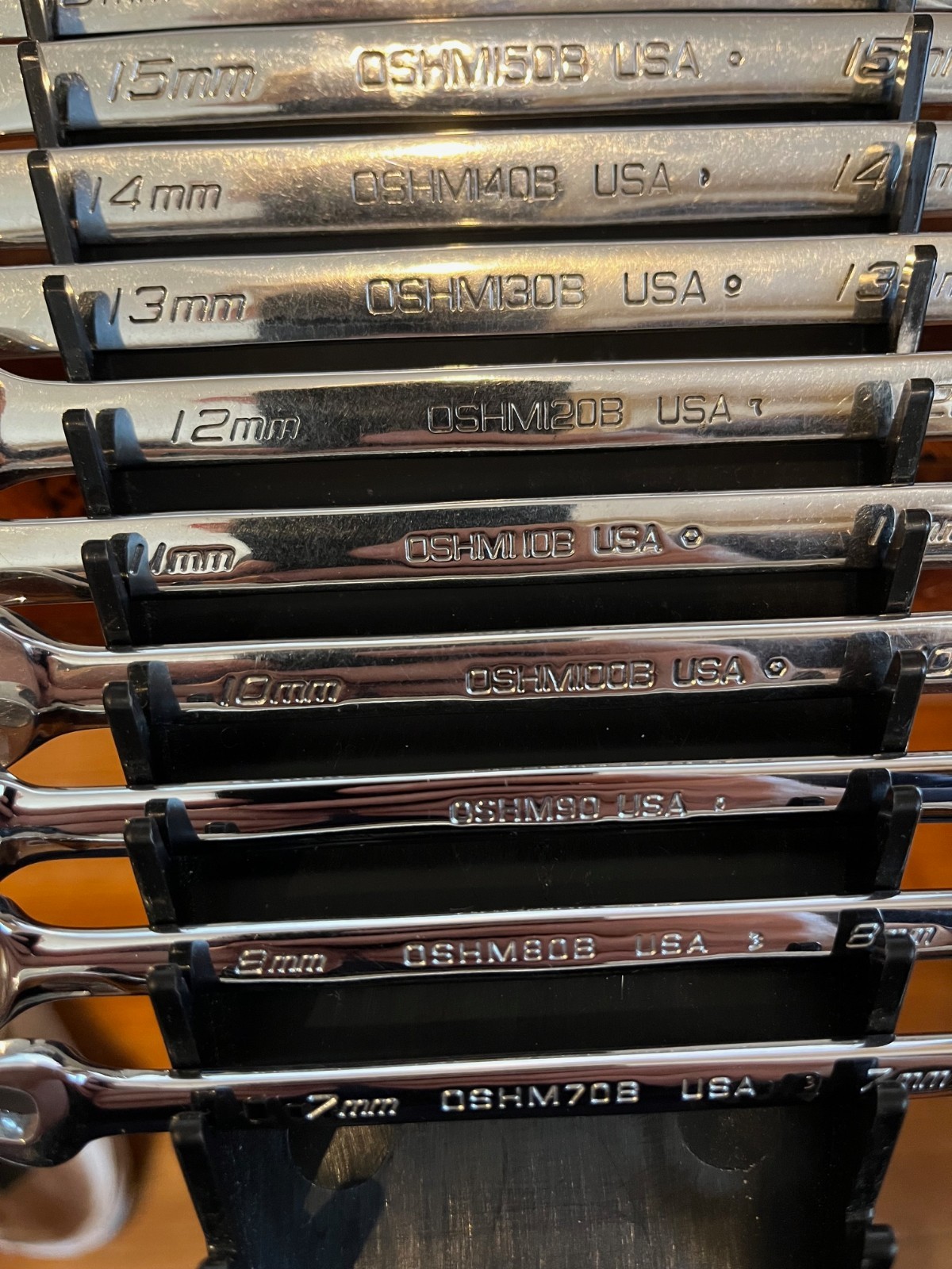 Snap-on OSHM713 13Pc Metric Combination Wrench Set 7MM-19MM 6 Point SAVE!!
