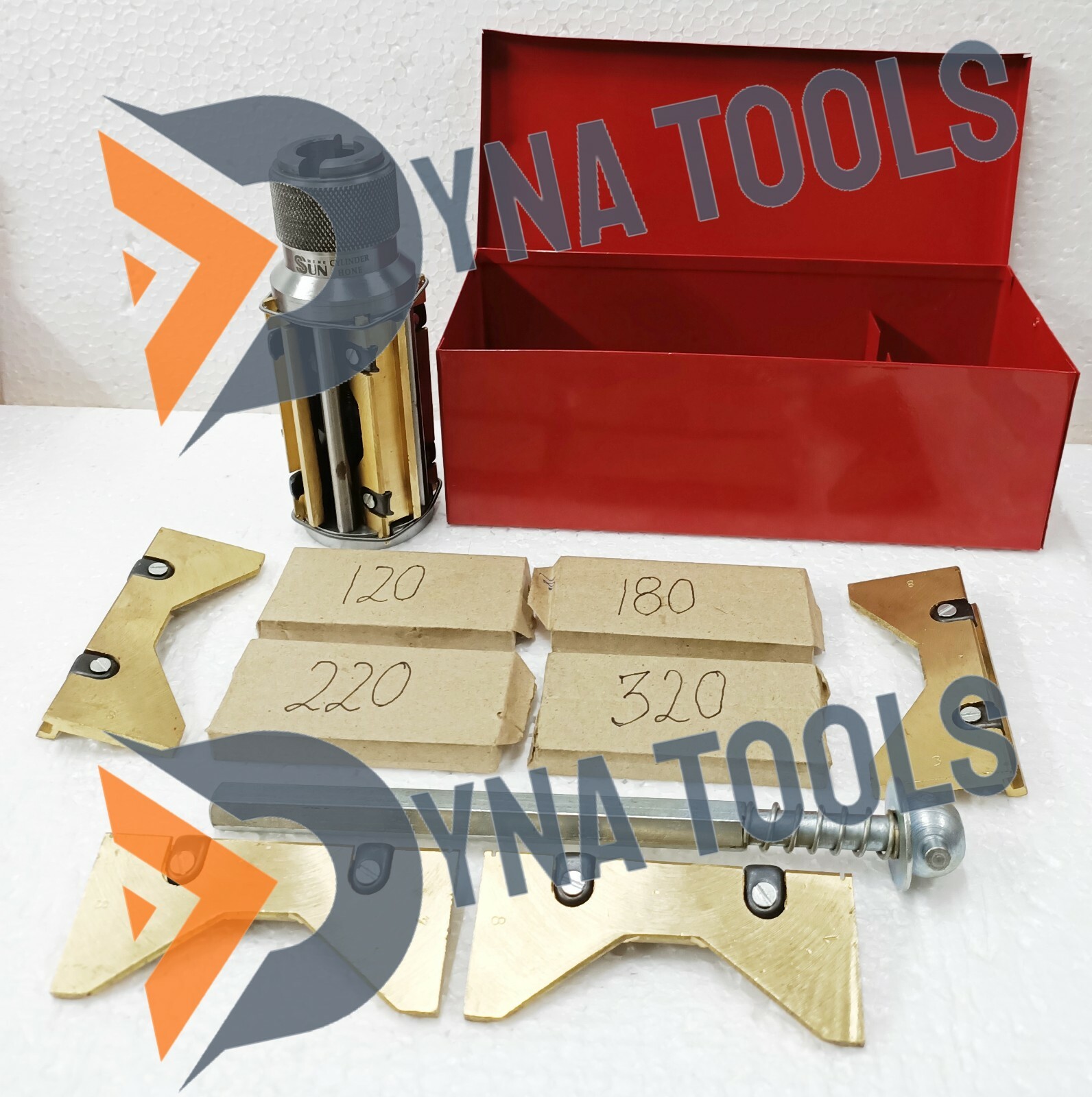CYLINDER ENGINE HONE KIT- 2-1/2″ to 5-1/2″ Honing Machine + 4 Grit Stones Combo#