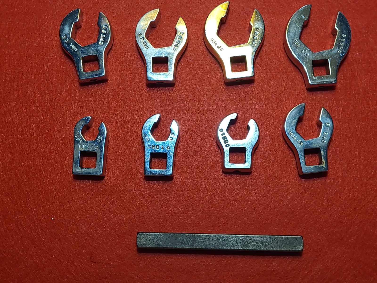 Mac 8pc 3/8 Drive SAE Crow Foot Flare Nut Wrenches Set 3/8-13/16 With Holder