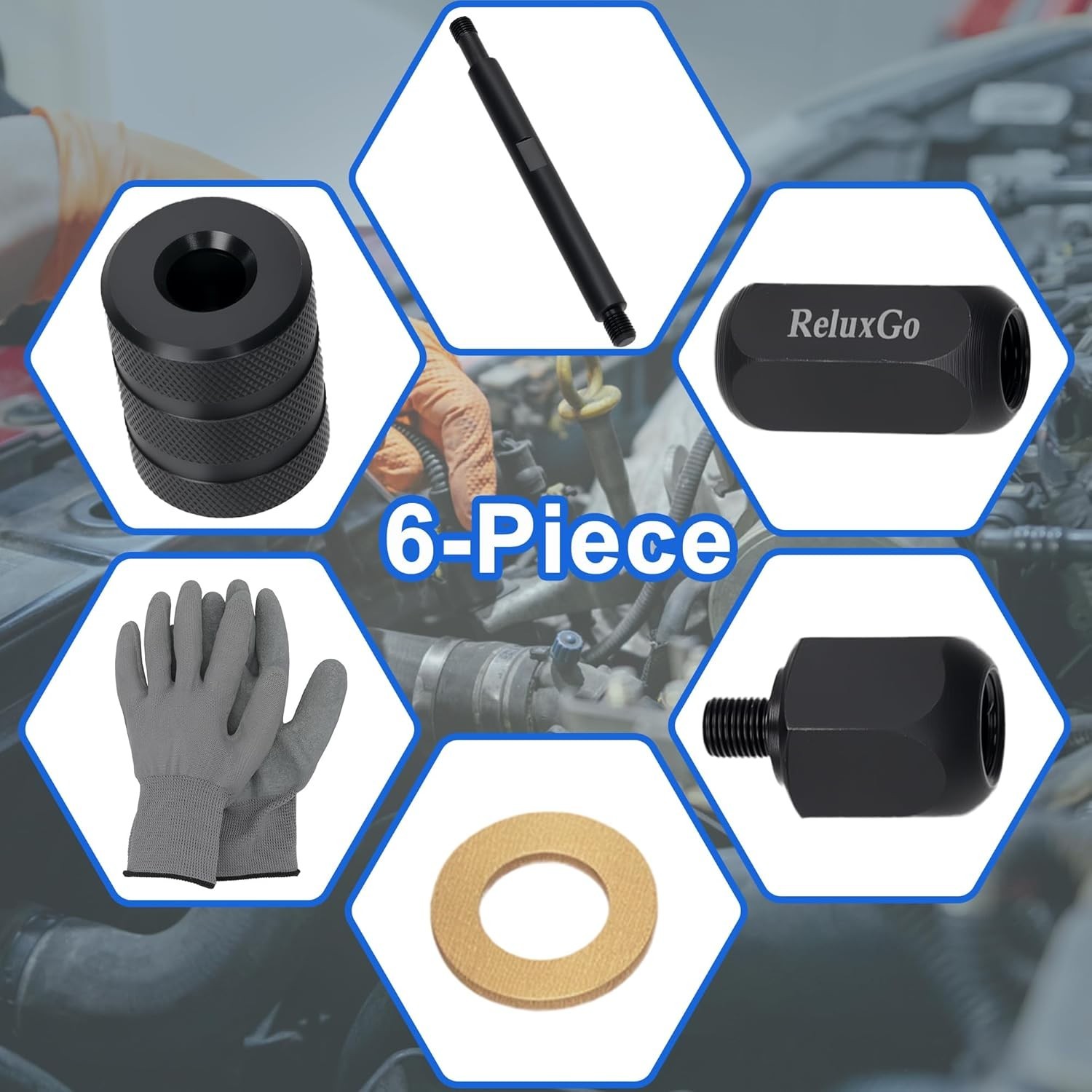 Diesel Injector Puller Tool with Slide Hammer, Common Rail Injector Remover w/ M