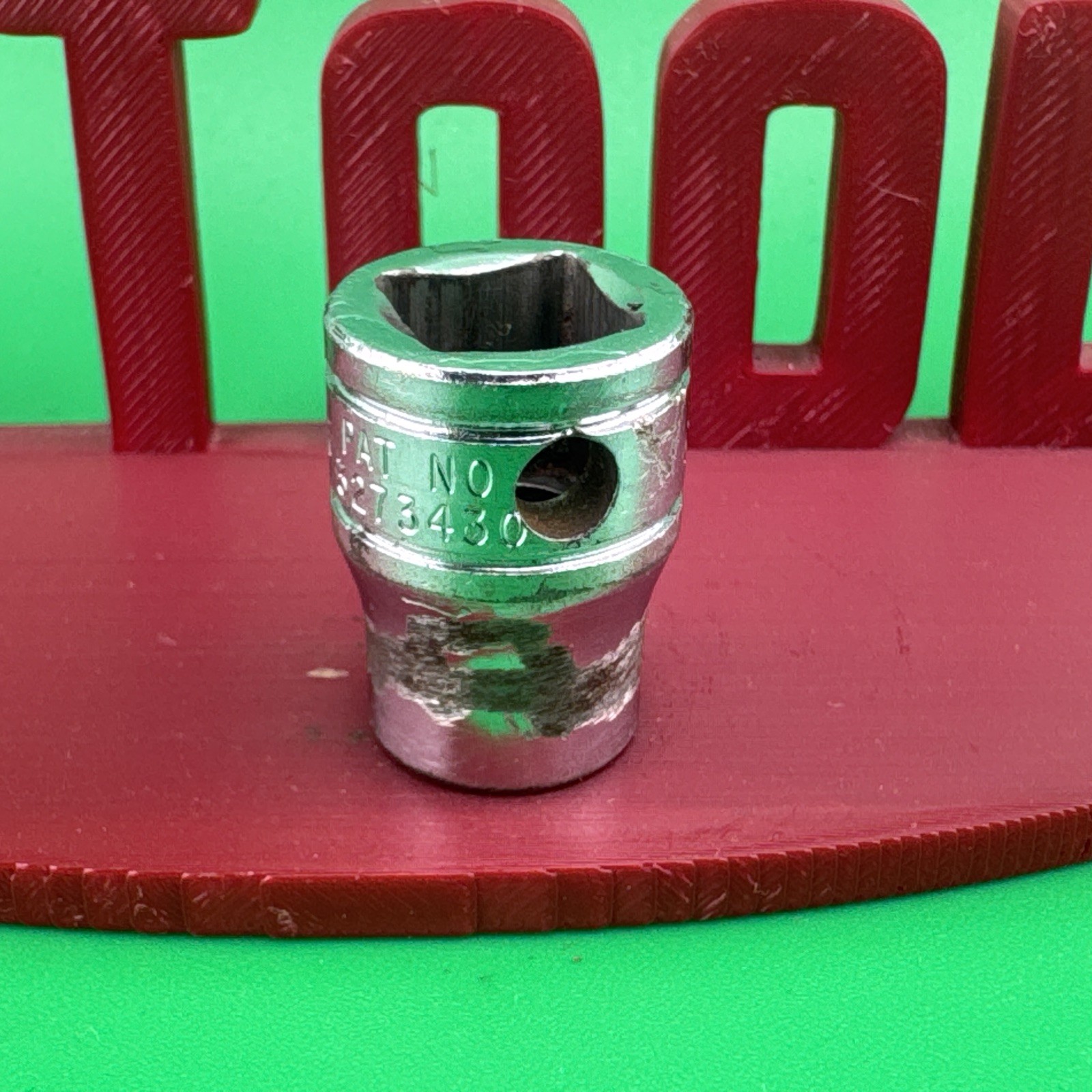 Snap On F121 3/8″ Drive 12-Point SAE 3/8″ Shallow Chrome Socket Engraved 2