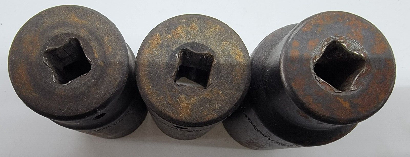 Mit And AmPro Lot Of 3 6 Point 1/2″ Drive Deep Well Sockets