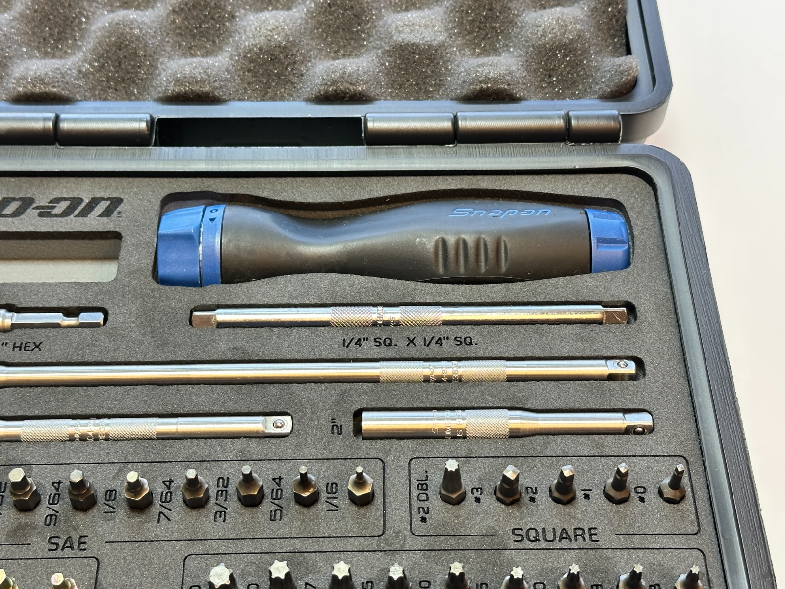 Snap On Tools NEW SGDMRC44FMB Power Blue 44pc Ratcheting Screwdriver Master Set
