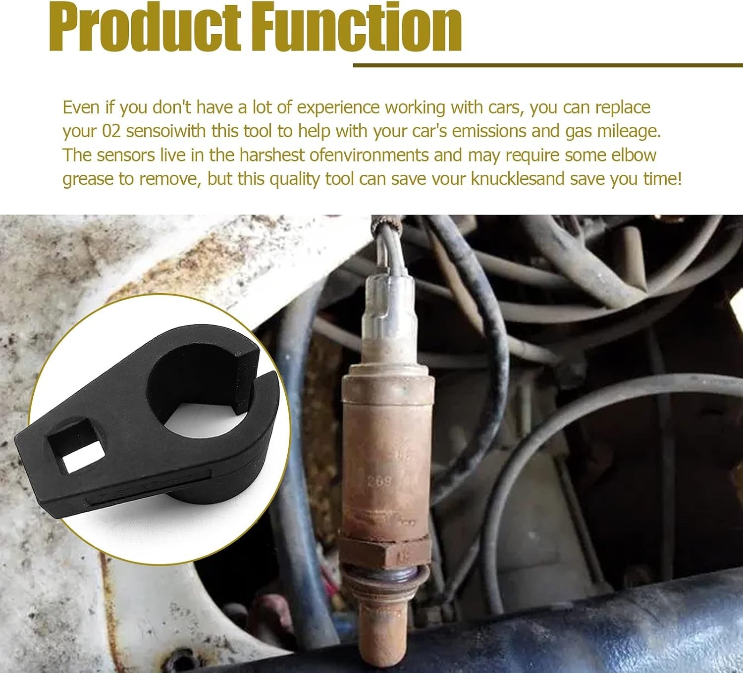 Universal Slotted Oxygen Sensor Socket 7/8″ – Efficient Repairs for Cars