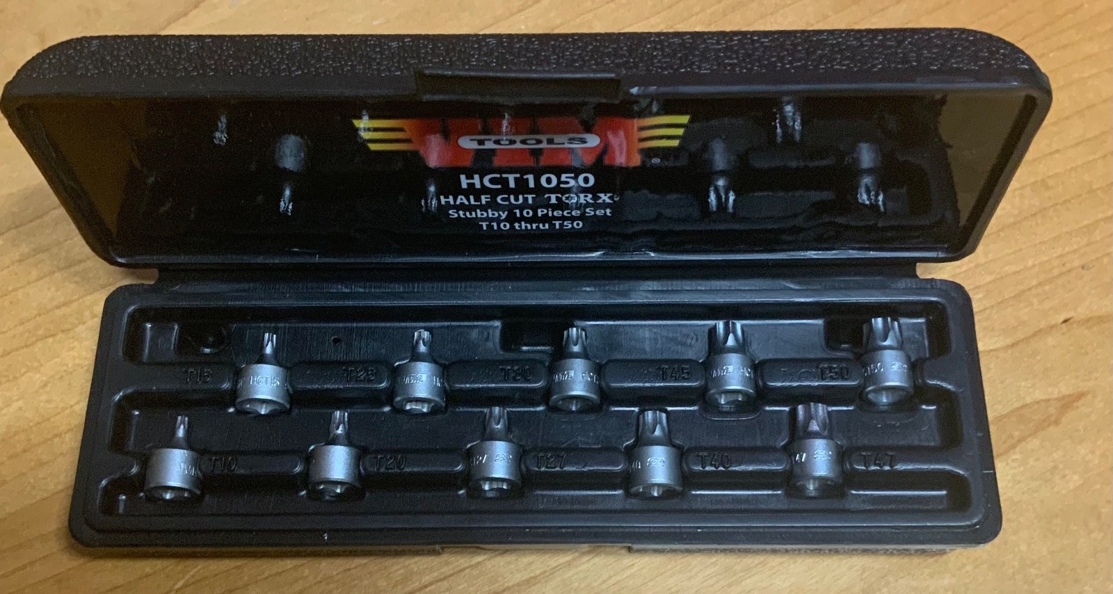VIM TOOL HCT1050 TORX STUBBY 10 PIECE SET T10 THRU T50 HALF CUT