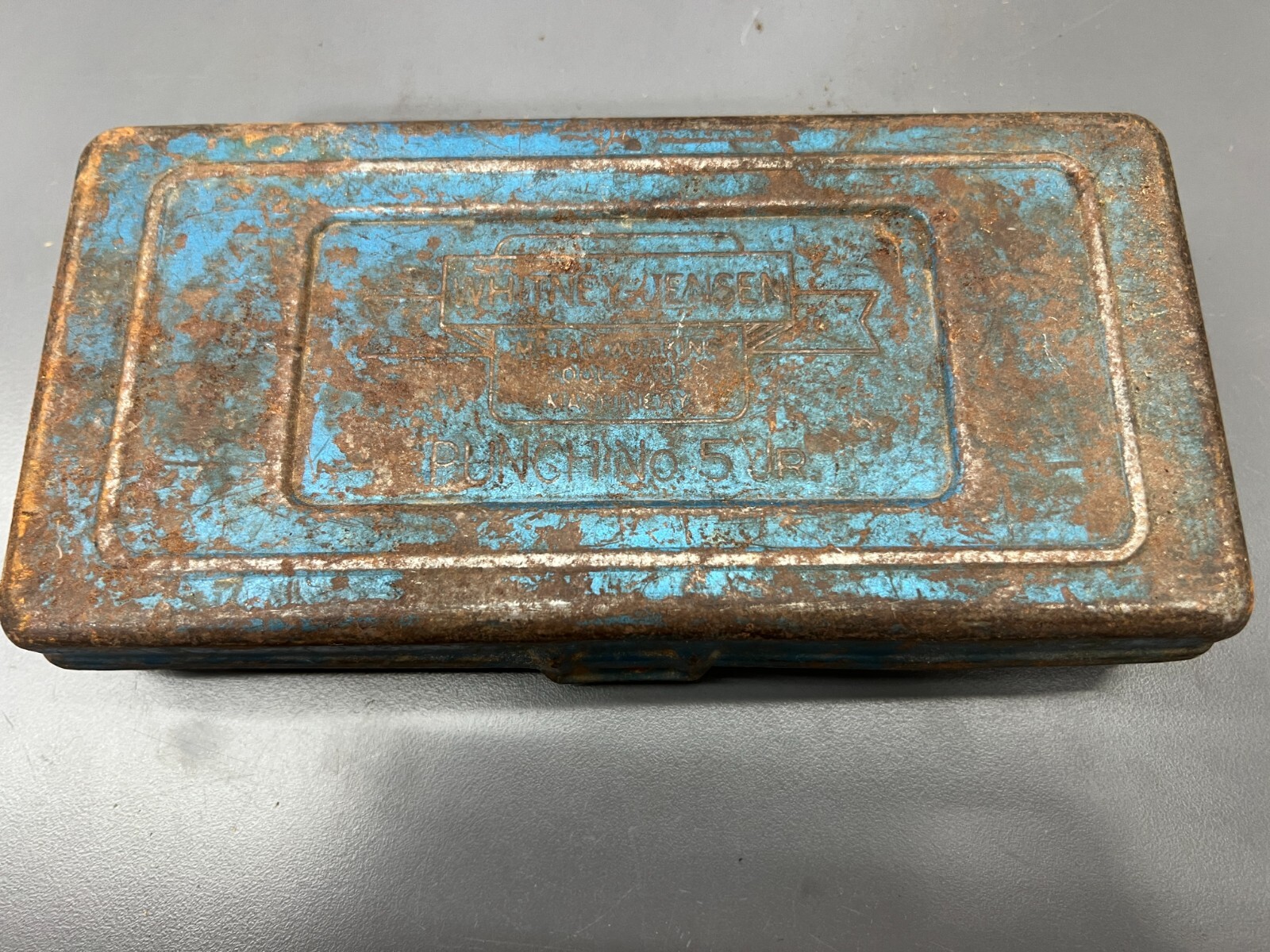(K) VINTAGE WHITNEY JENSEN NO. 5 JR. PUNCH TOOL KIT W CASE – MADE IN USA