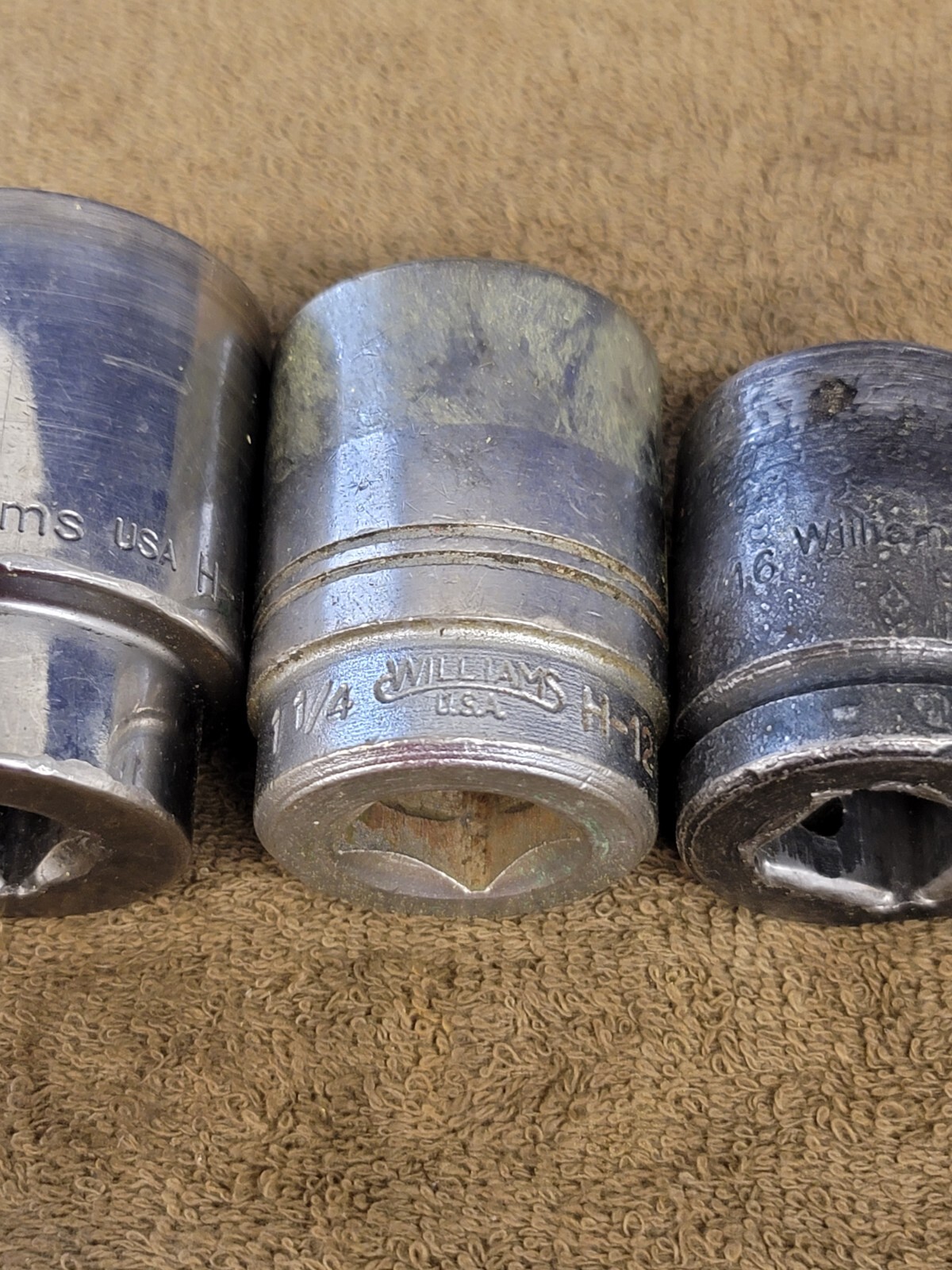 4 Williams Sockets H-1248 3/4″ Drive Sae 1-1/2 1-1/4 15/16 5/8 Set USA