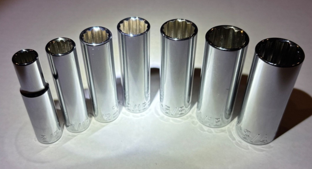 Craftsman 3/8 Drive Deep Sockets SAE or MM, 6 or 12 Point(Pick a Size)