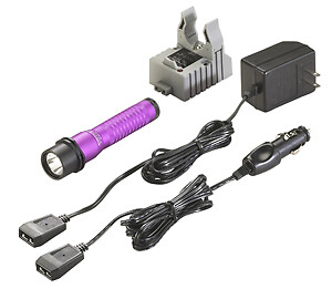 Streamlight 74349 Purple Strion LED Rechargeable Flashlight with AC/DC Kit
