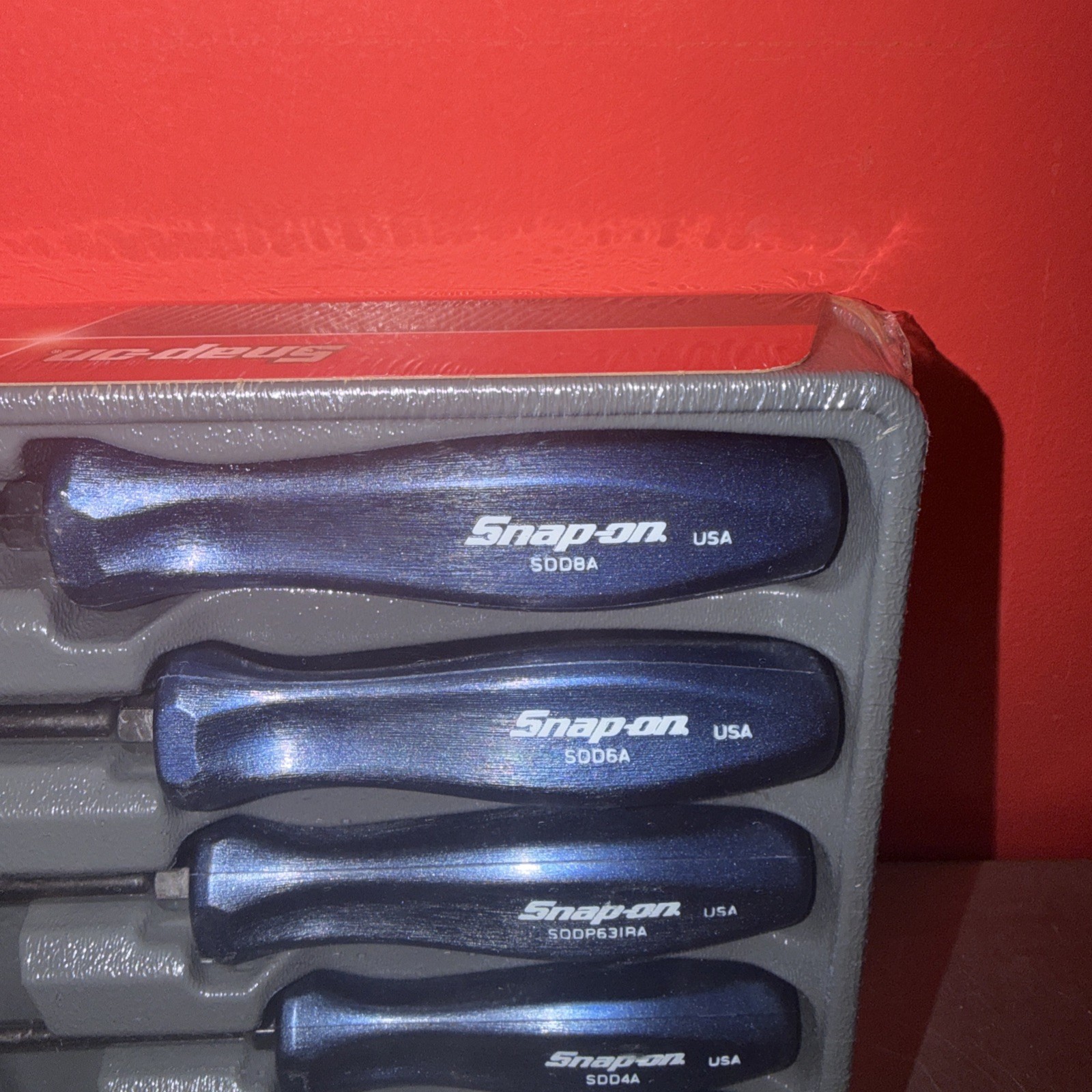 SNAP ON TOOLS USA 7Pc PWR BLUE Hard Grip Combination Screwdriver Set SDDX70AMB!
