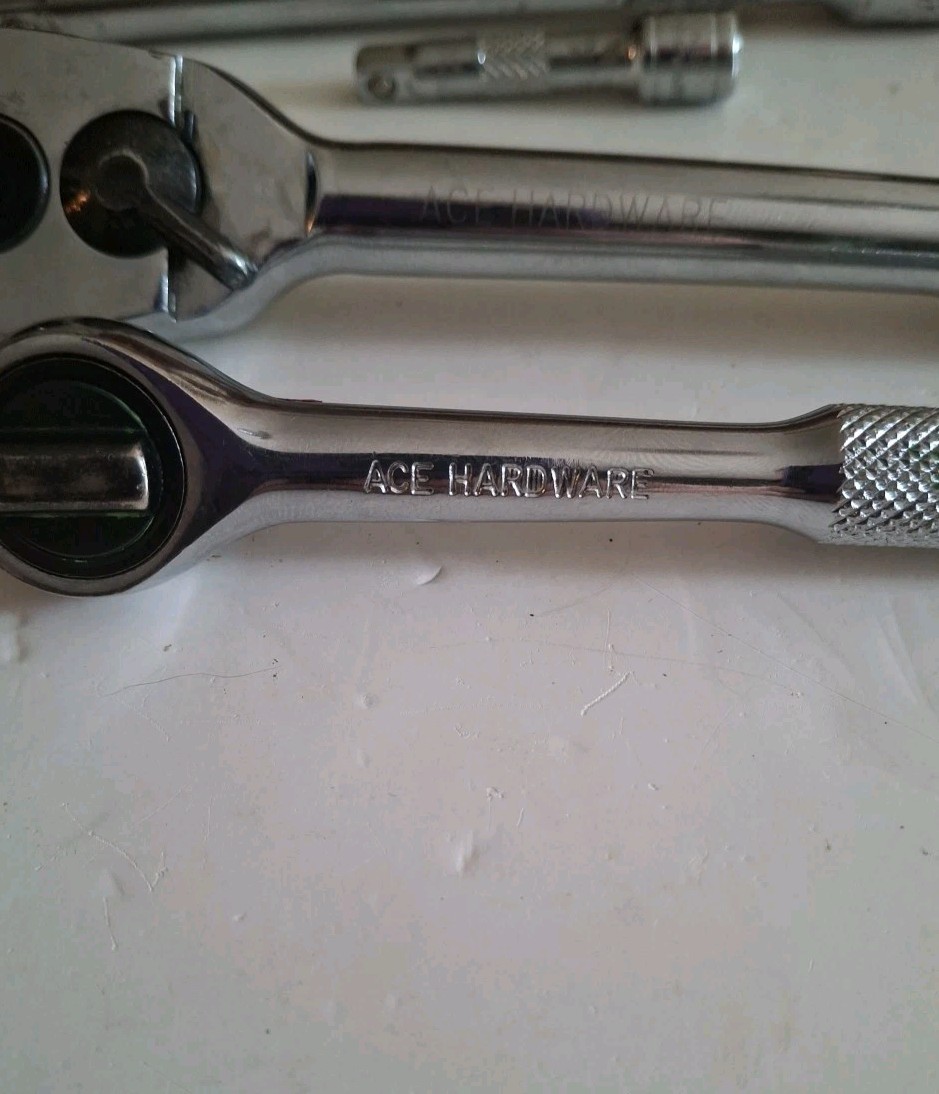 Vintage ACE HARDWARE 1/4-3/8 RACHETS WITH 2 EXTENSIONS 1 ACE 1 TRUE CRAFT
