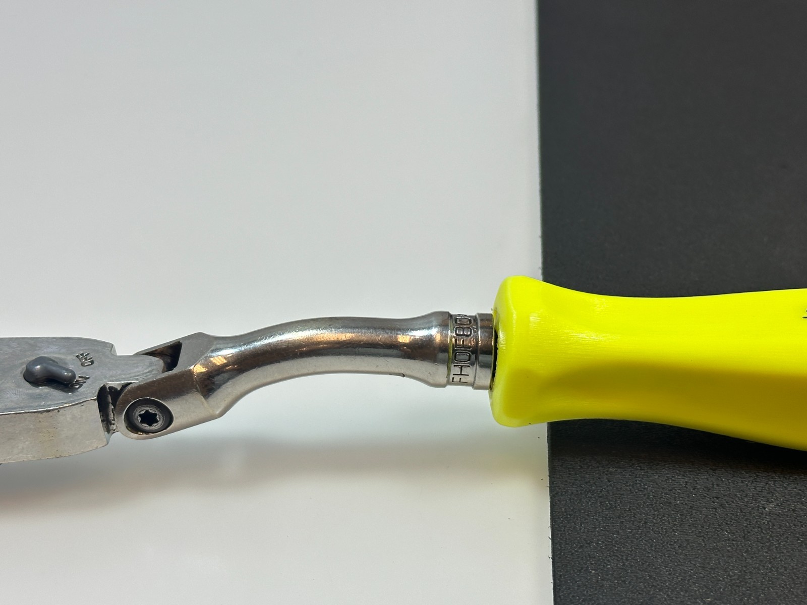 🇺🇸 Snap-on USA FHOF80 RARE 3/8” Drive Offset Flex Hi-Viz Hard Handle Ratchet