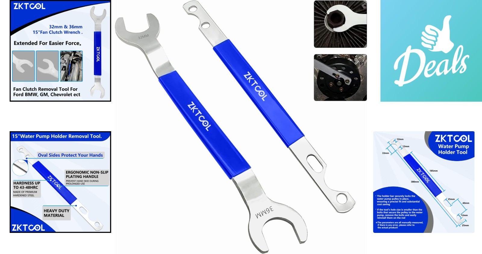 Alloy Steel Fan Clutch Wrench Set – 32mm & 36mm for Easy Vehicle Maintenance