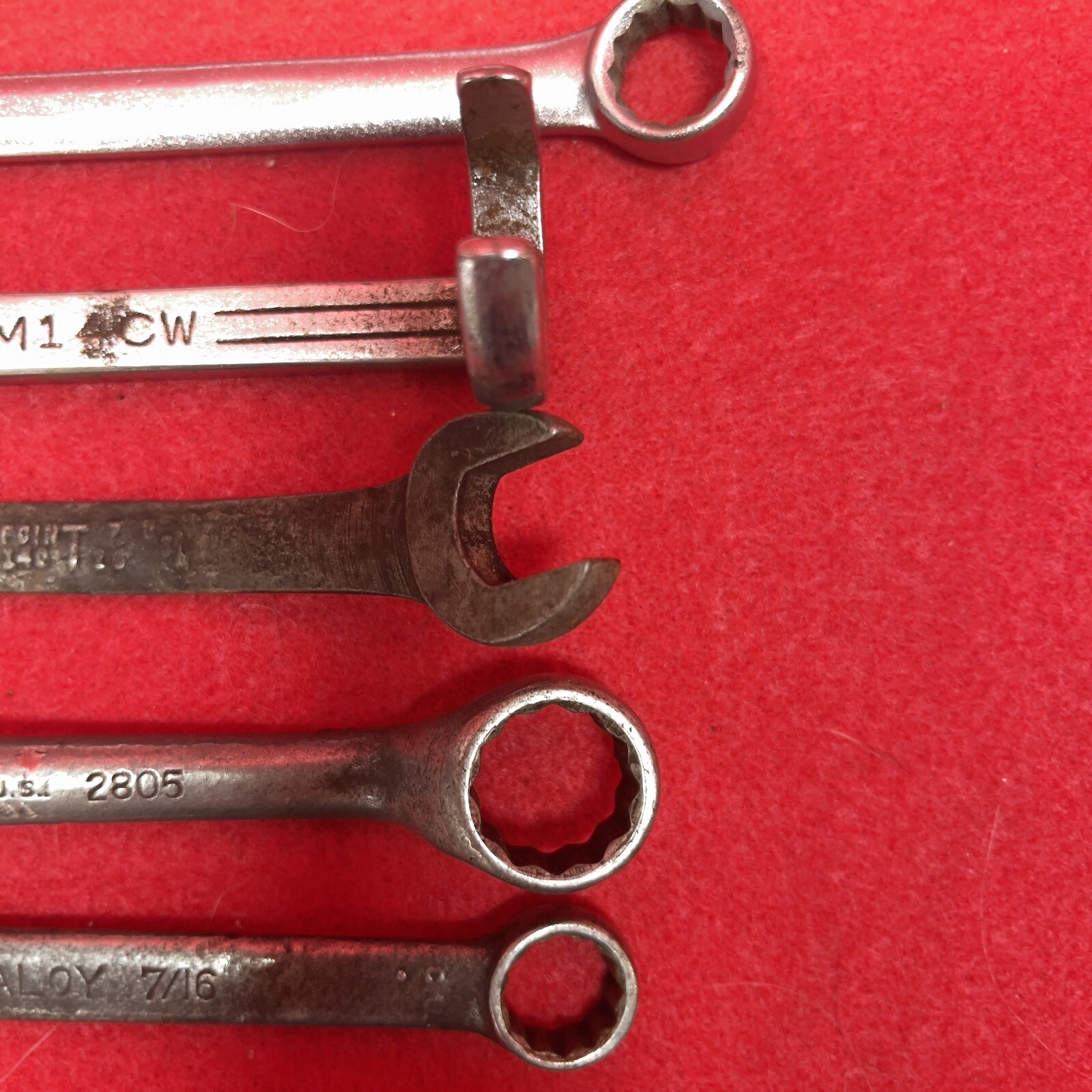 Snap on Lot of 9 MAC Proto Sears BluePoint Bonney Combination Wrenches Mechanic