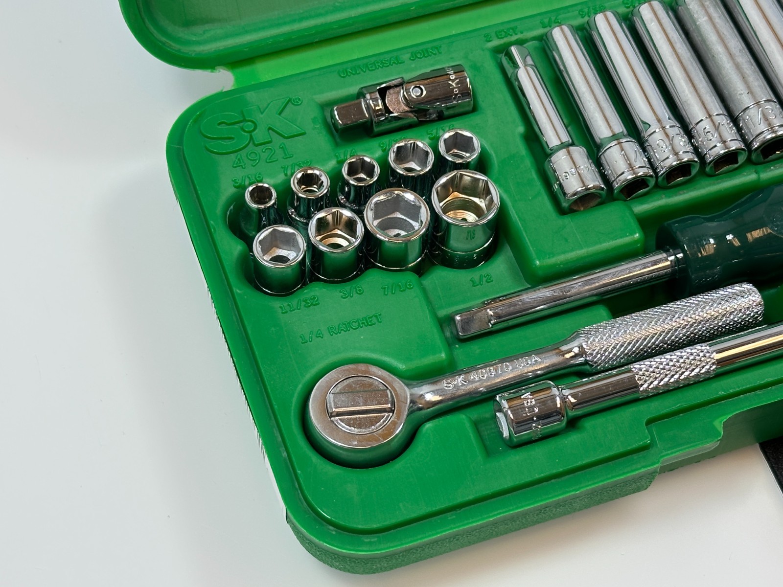 🇺🇸 NEW SK Tools USA 21pc 1/4” Drive SAE 3/16-1/2″ Socket Driver Service Set