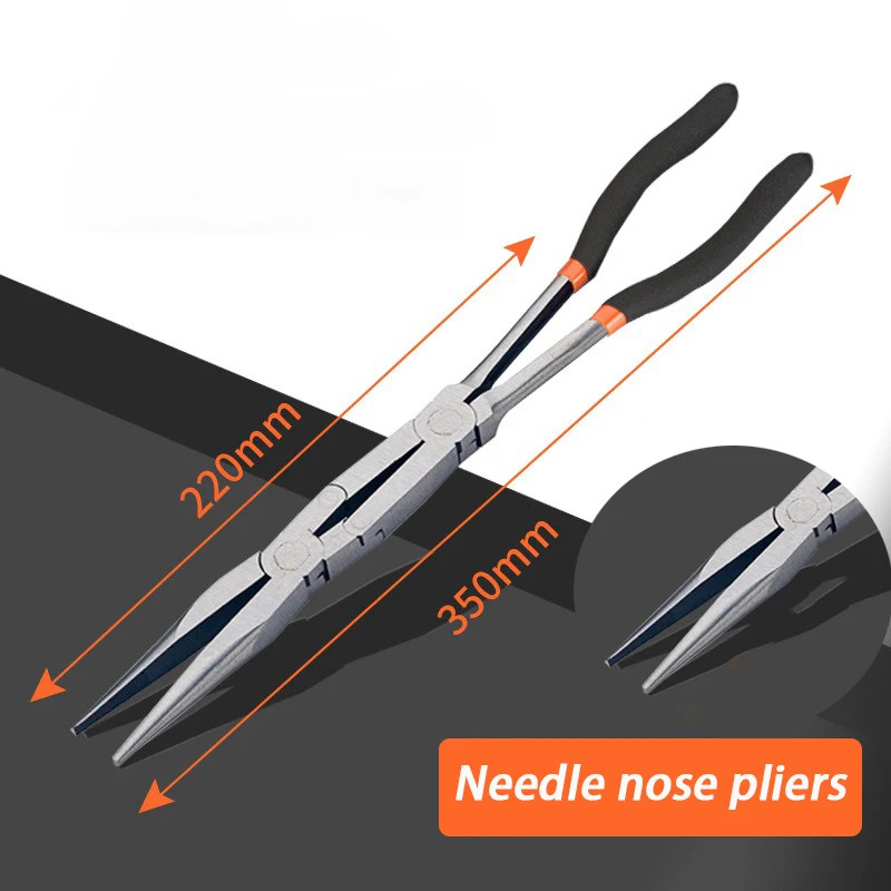 13 Inches Long Nose Pliers Professional Double Joint Flat Nose Pliers Tools