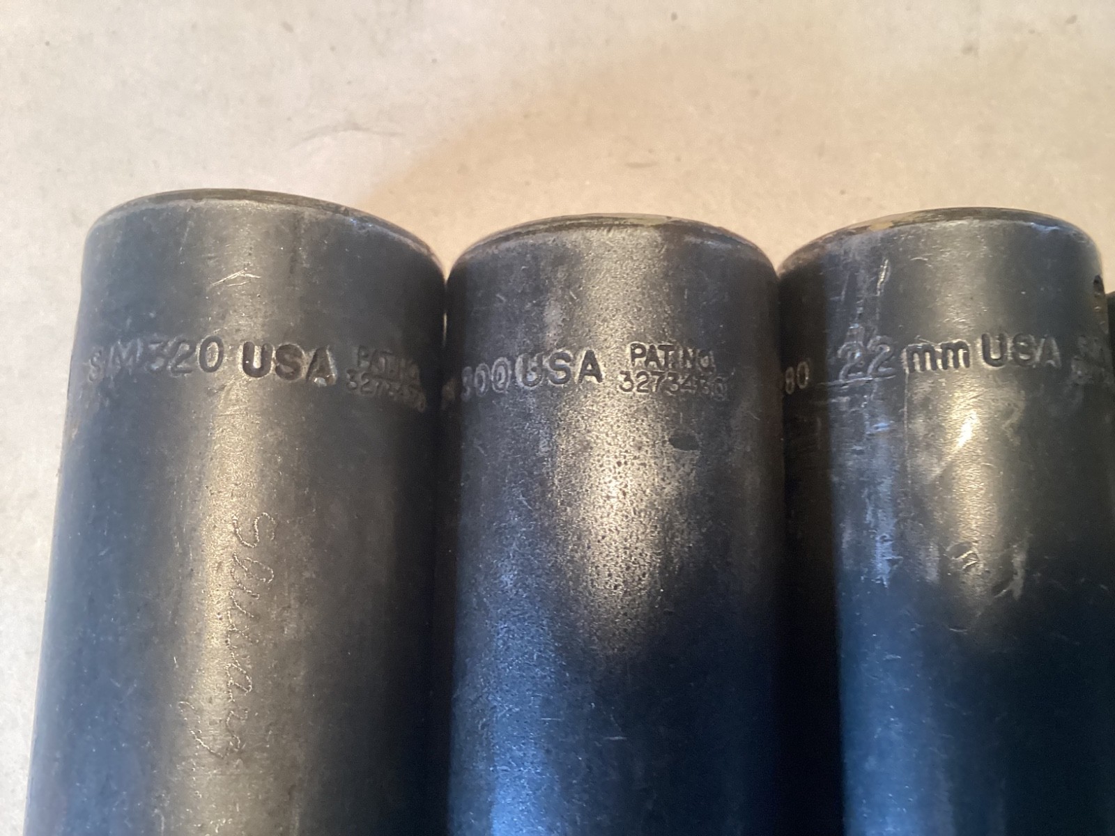 Snap-On deep impact sockets 1/2” 6 point 1” 15/16 7/8 1/2 9/16 5/8 11/16 1/2