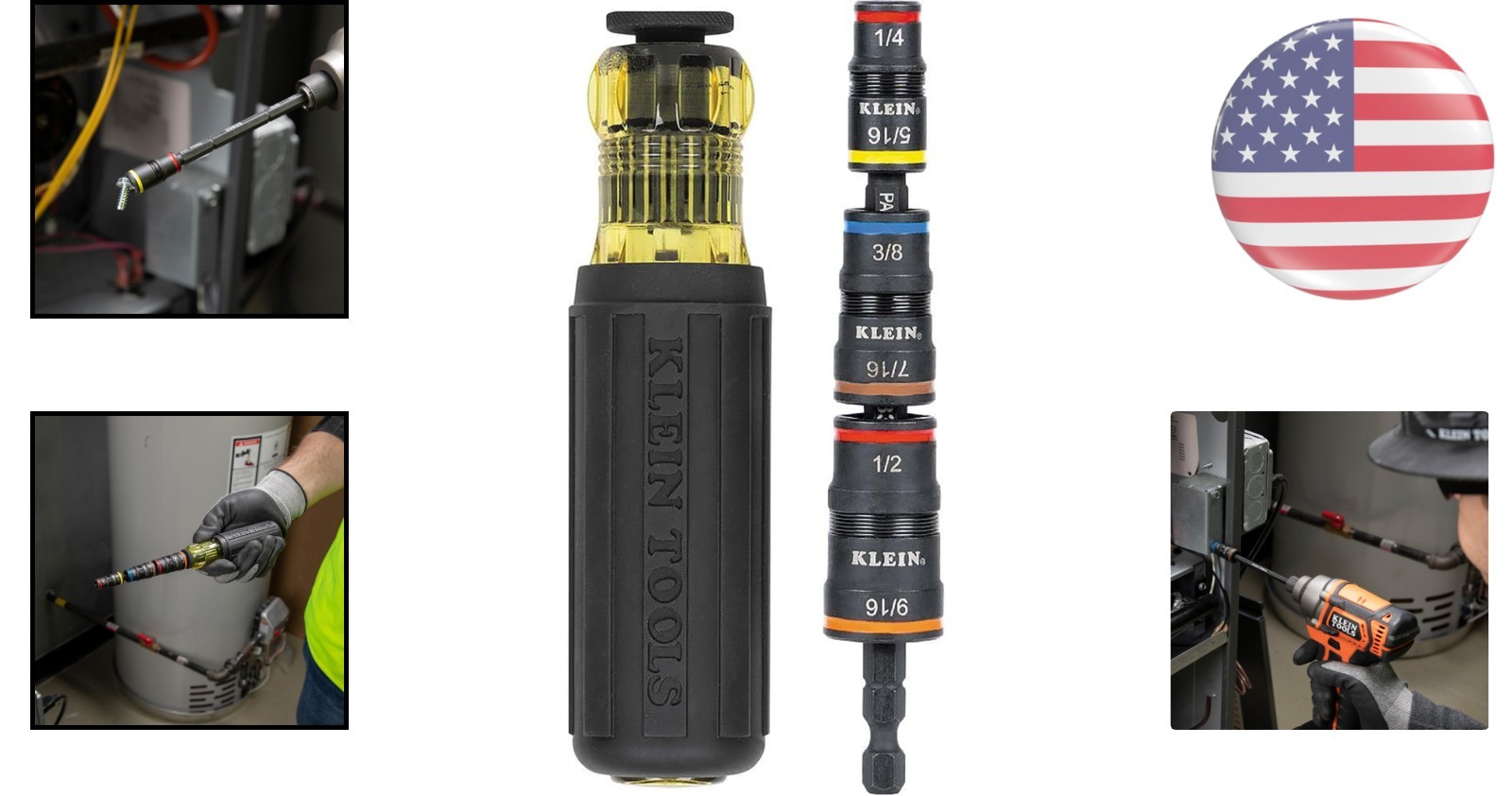 Versatile Impact Socket Set: 7-in-1 with Color-Coded Sizes and Magnetic Grip