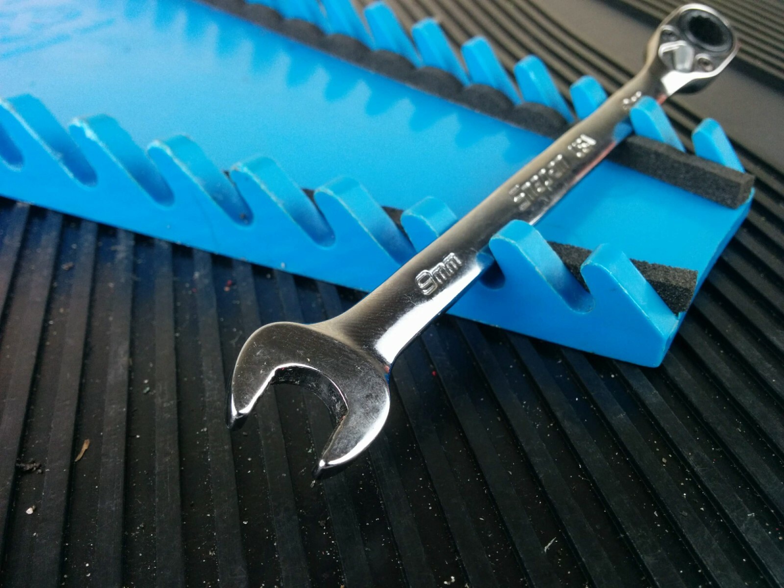 #aj588 NEW! 2019 Snap-on 9mm Metric Flank Drive Plus Ratcheting Wrench SOXRRM9