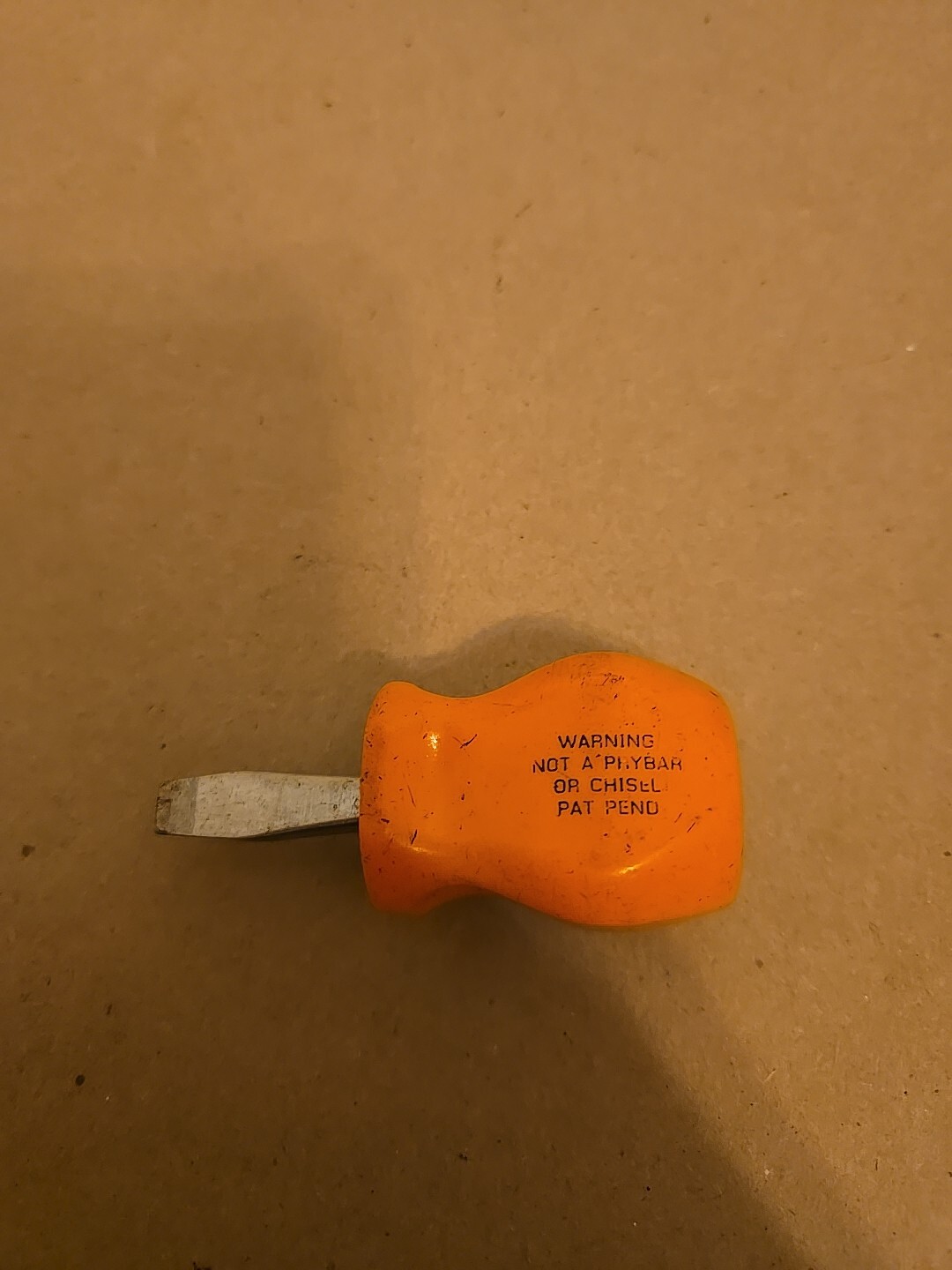 Snap On 1/4″ Flat Tip Midget Screwdriver Orange Hard Handle SDD1