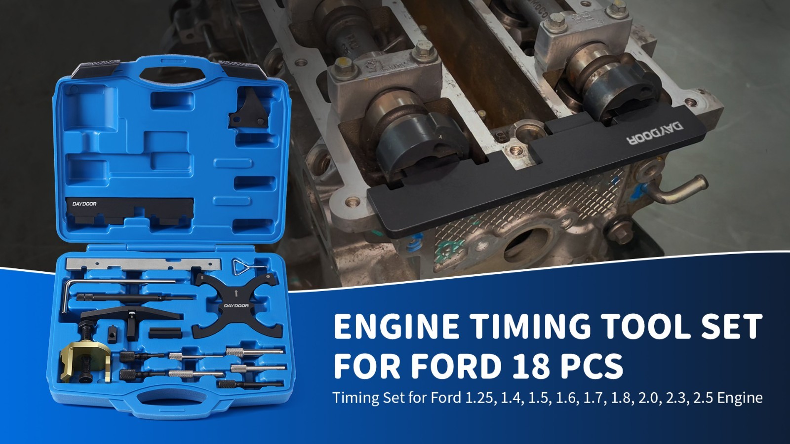 18 Pcs Camshaft Timing Tool Kit for Ford & Mazda EcoBoost 1.5L 2.0L VVT