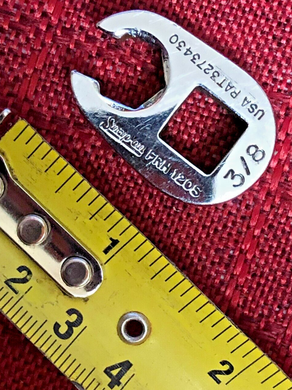 Snap On FRH120S SAE 3/8″ Flare Nut Crowfoot Socket Wrench 3/8″dr USA Good 9/10